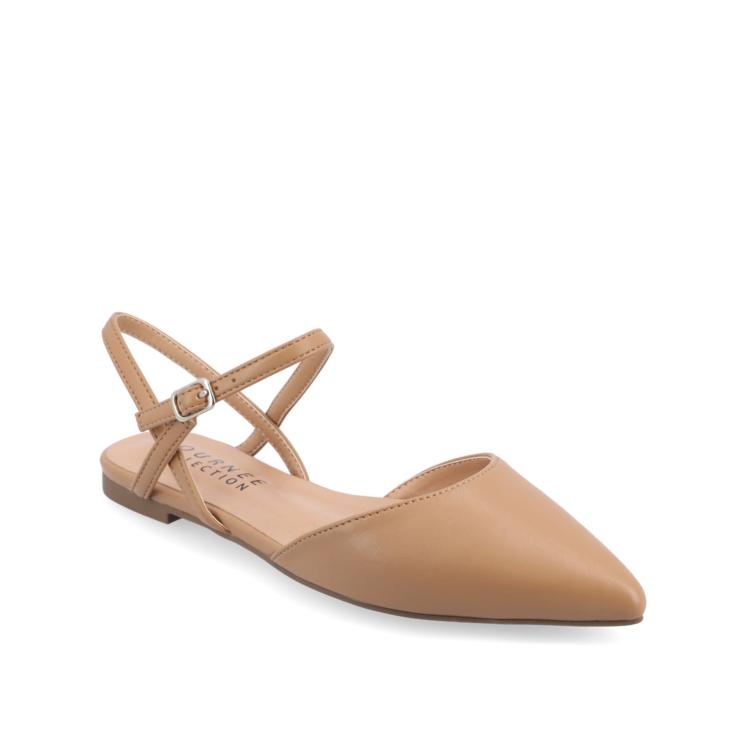 MARTINE SLINGBACK FLATS IN WARM SHADES - Caramel