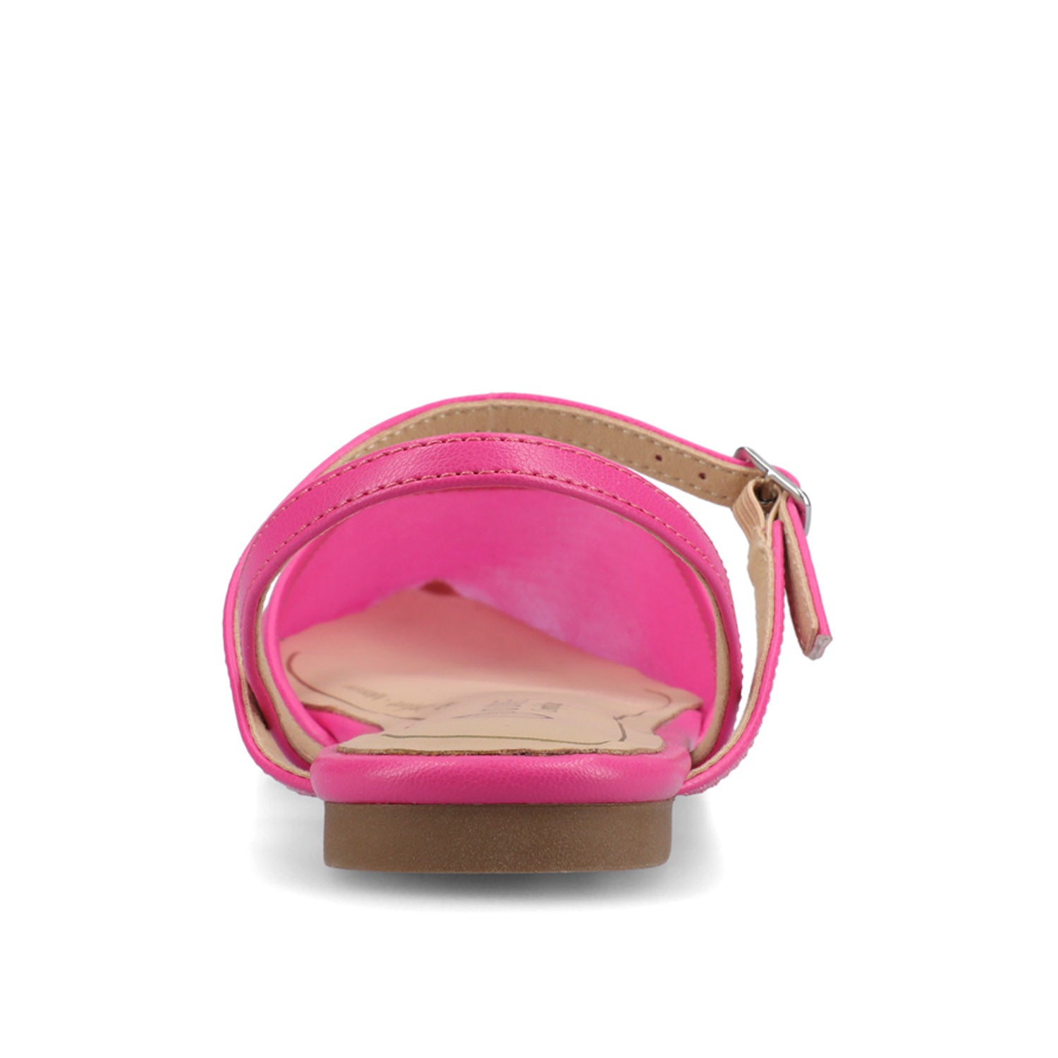 MARTINE SLINGBACK FLATS IN VEGAN LEATHER - Hot Pink Mesh