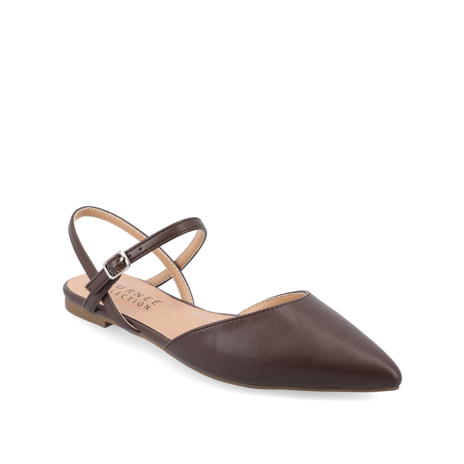 MARTINE SLINGBACK FLATS IN COOL SHADES - Mahogany