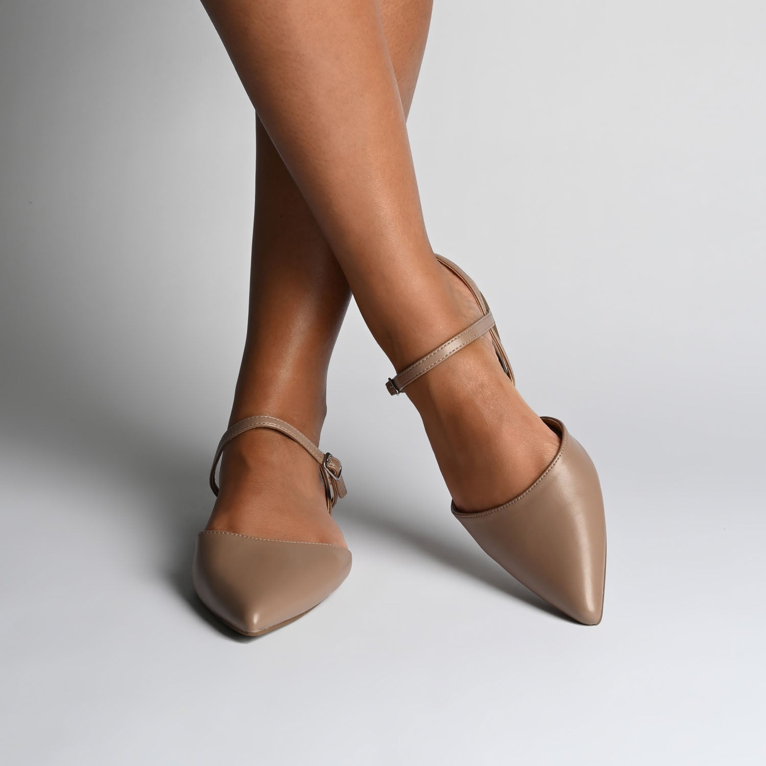 MARTINE SLINGBACK FLATS IN COOL SHADES - Rosewood