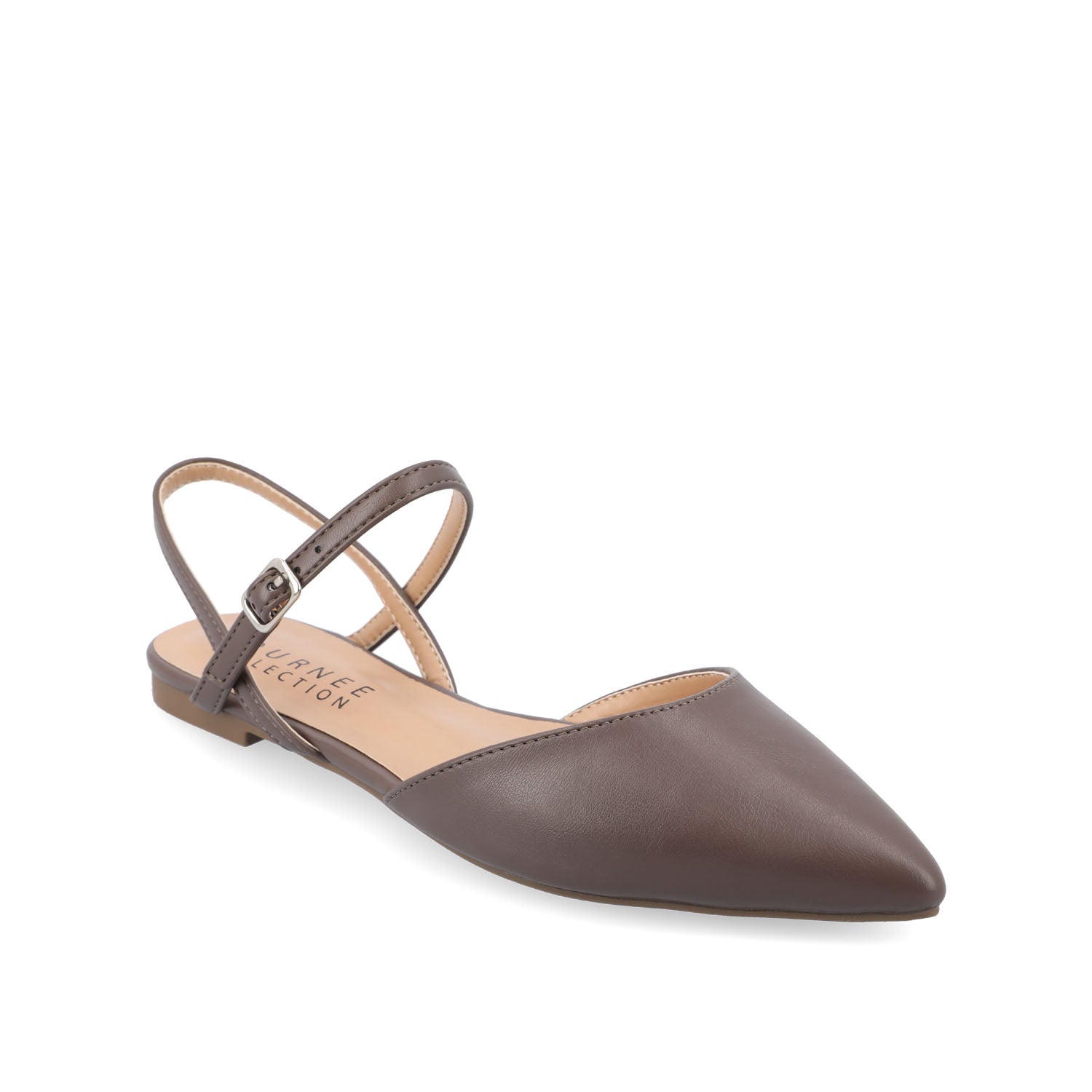 MARTINE SLINGBACK FLATS IN WARM SHADES - Truffle