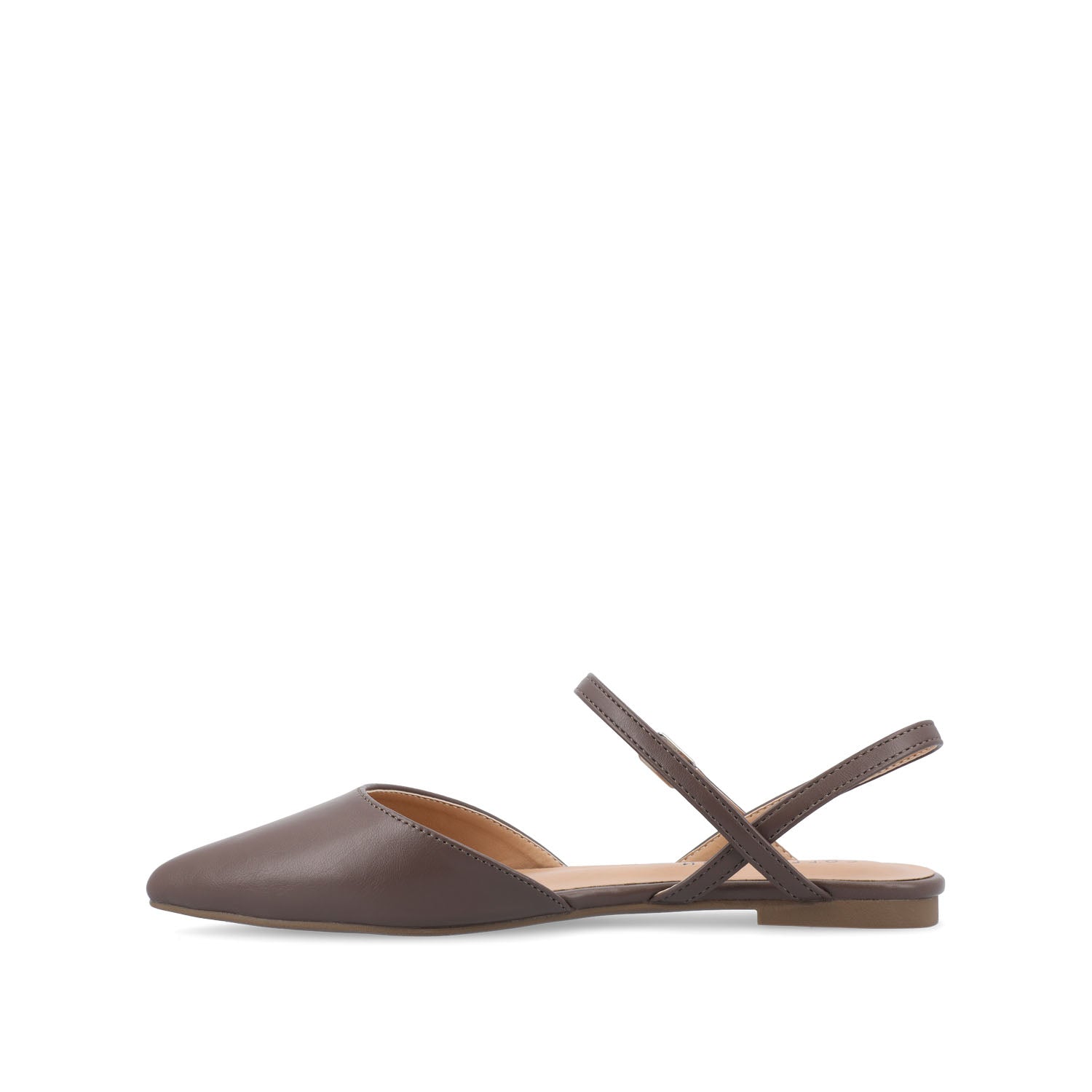 MARTINE SLINGBACK FLATS IN WARM SHADES - Truffle