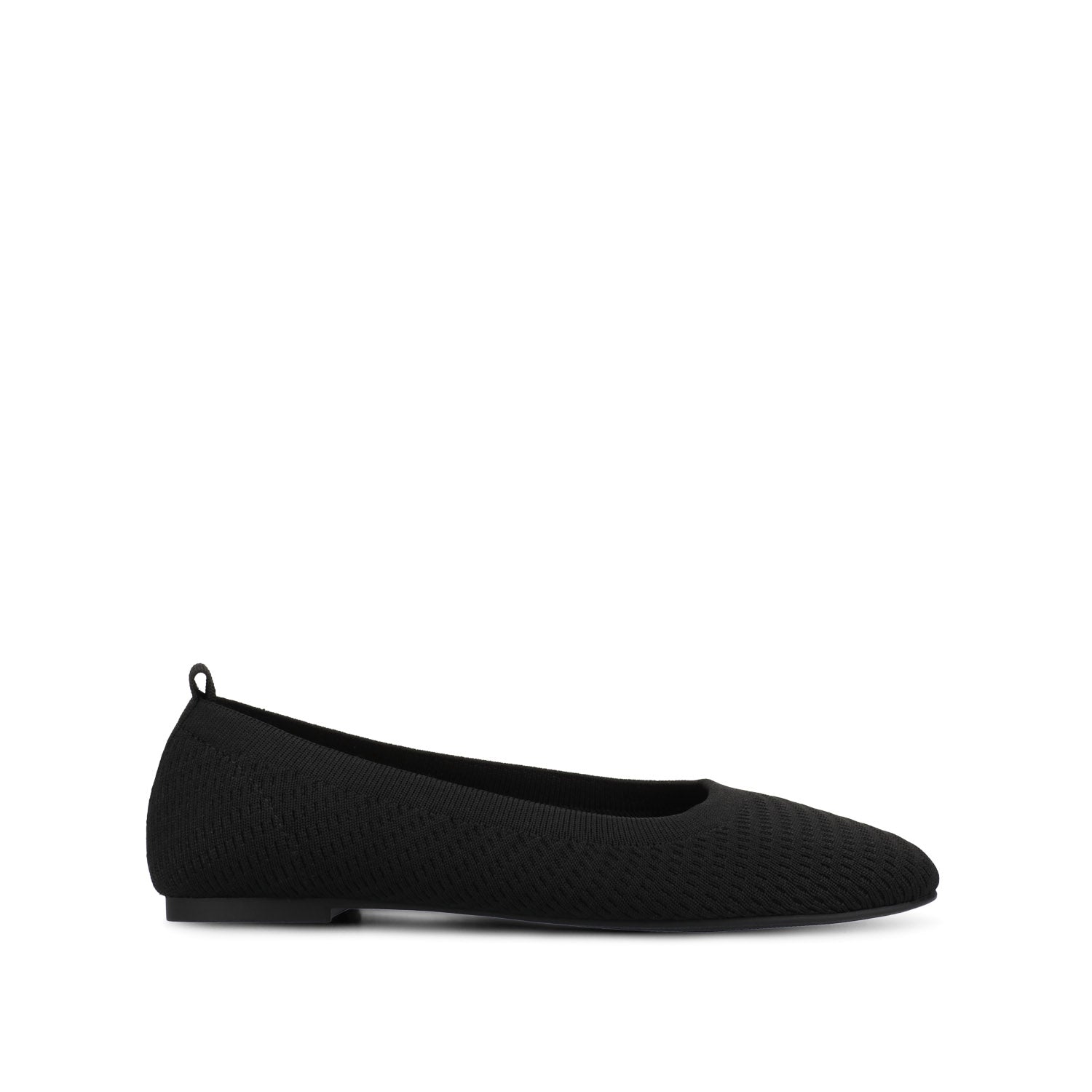 MARYANN KNIT FABRIC BALLET FLATS - Black Knit