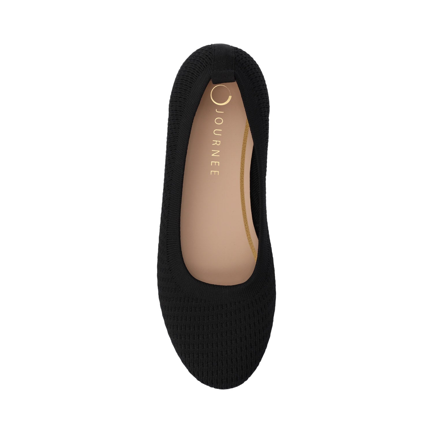 MARYANN KNIT FABRIC BALLET FLATS - Black Knit