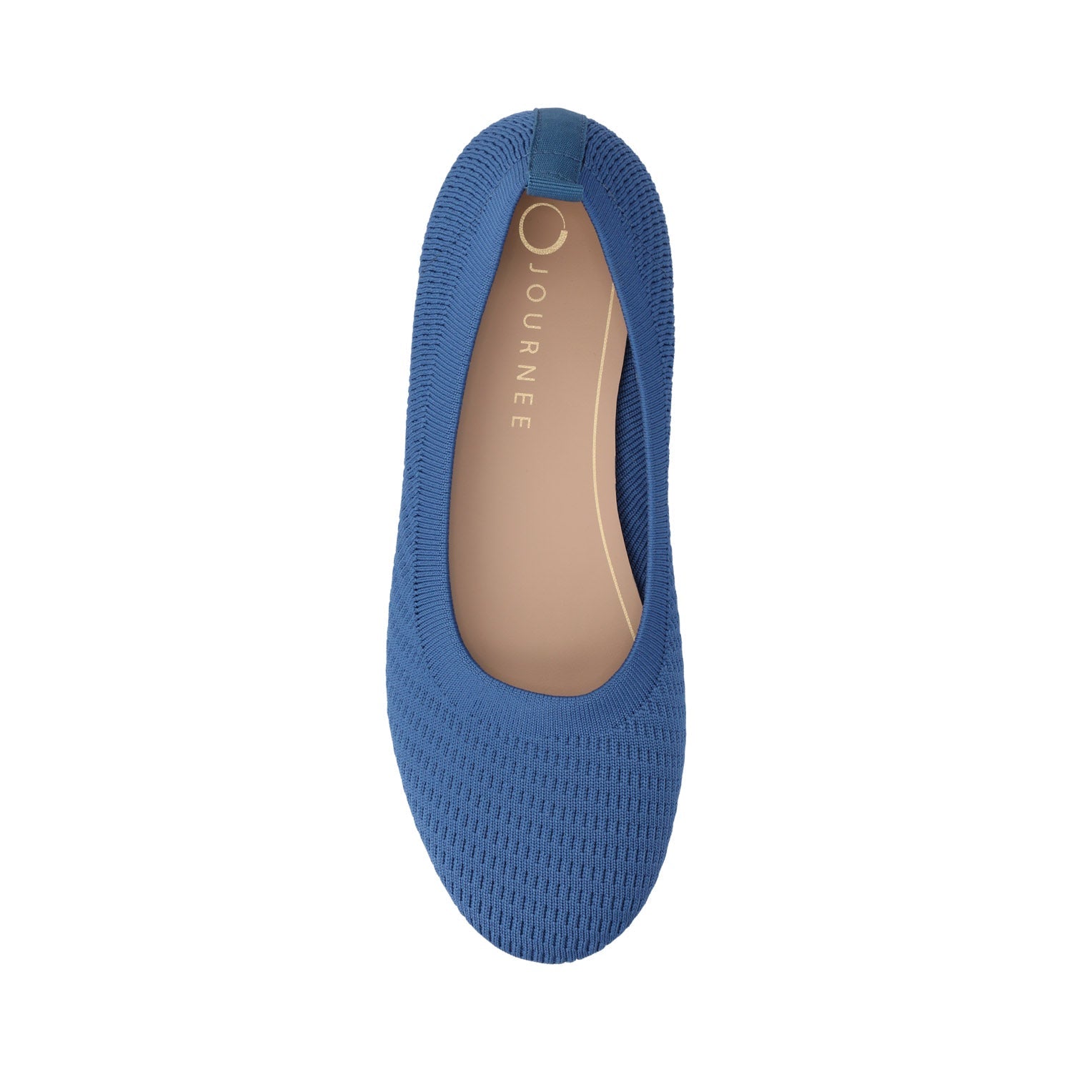 MARYANN KNIT FABRIC BALLET FLATS IN WIDE - Blue Knit