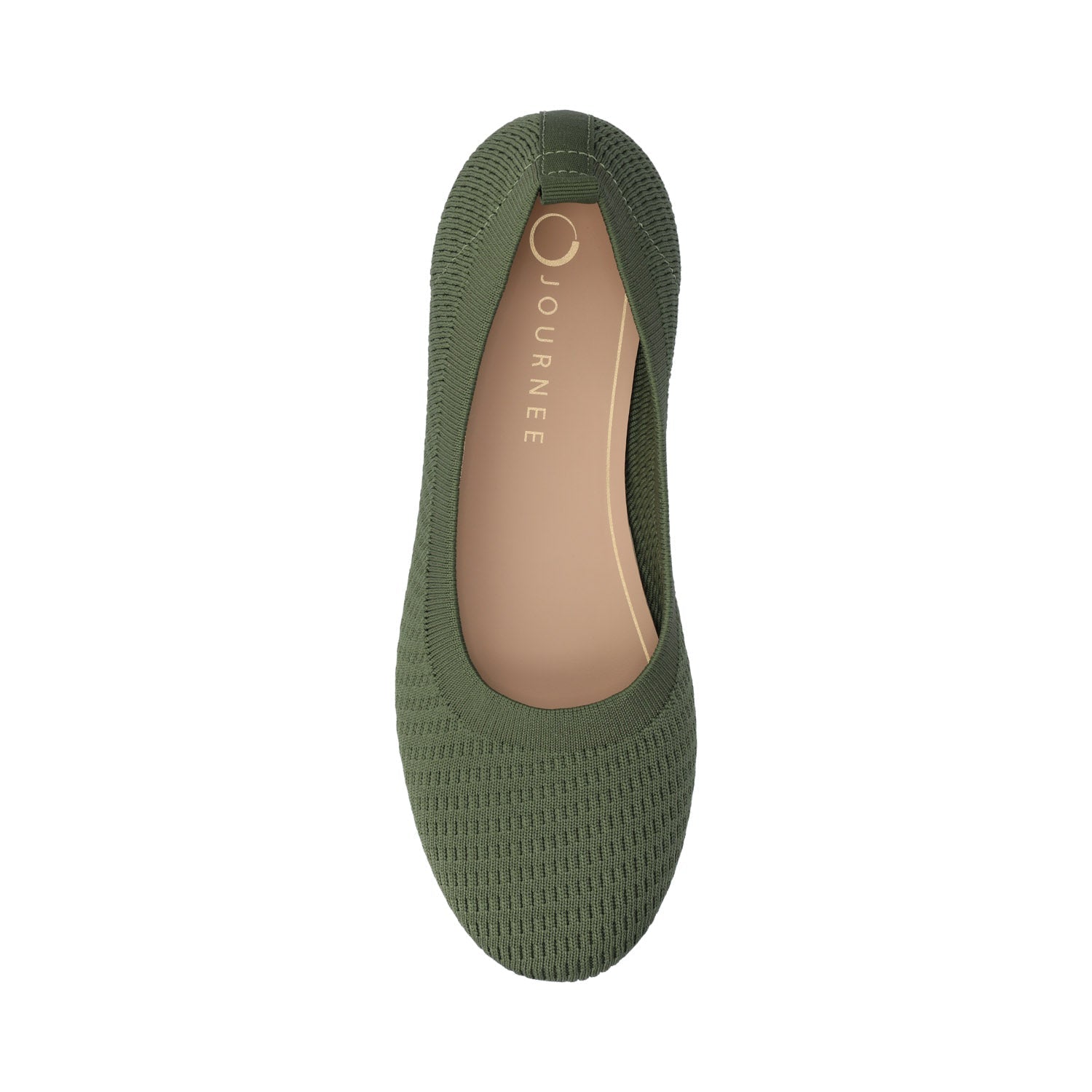 MARYANN KNIT FABRIC BALLET FLATS - Green Knit