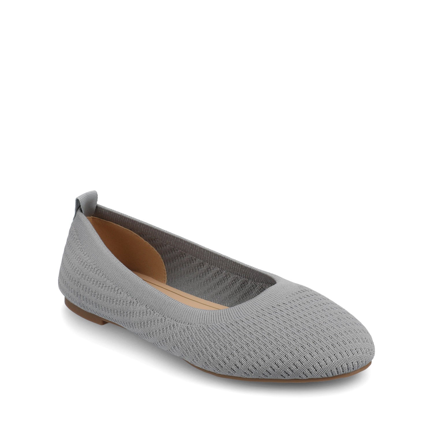 MARYANN KNIT FABRIC BALLET FLATS - Grey Knit