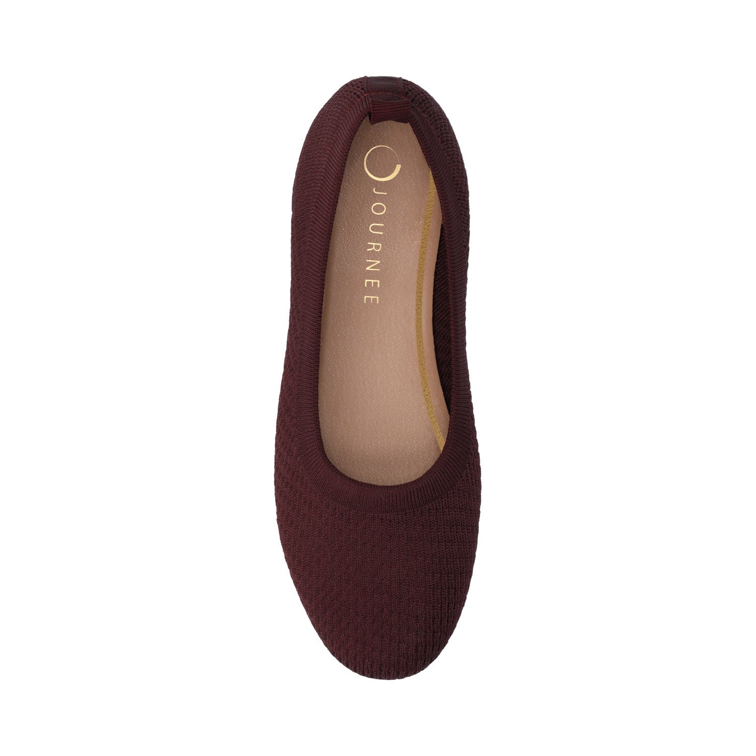 MARYANN KNIT FABRIC BALLET FLATS - Plum Knit