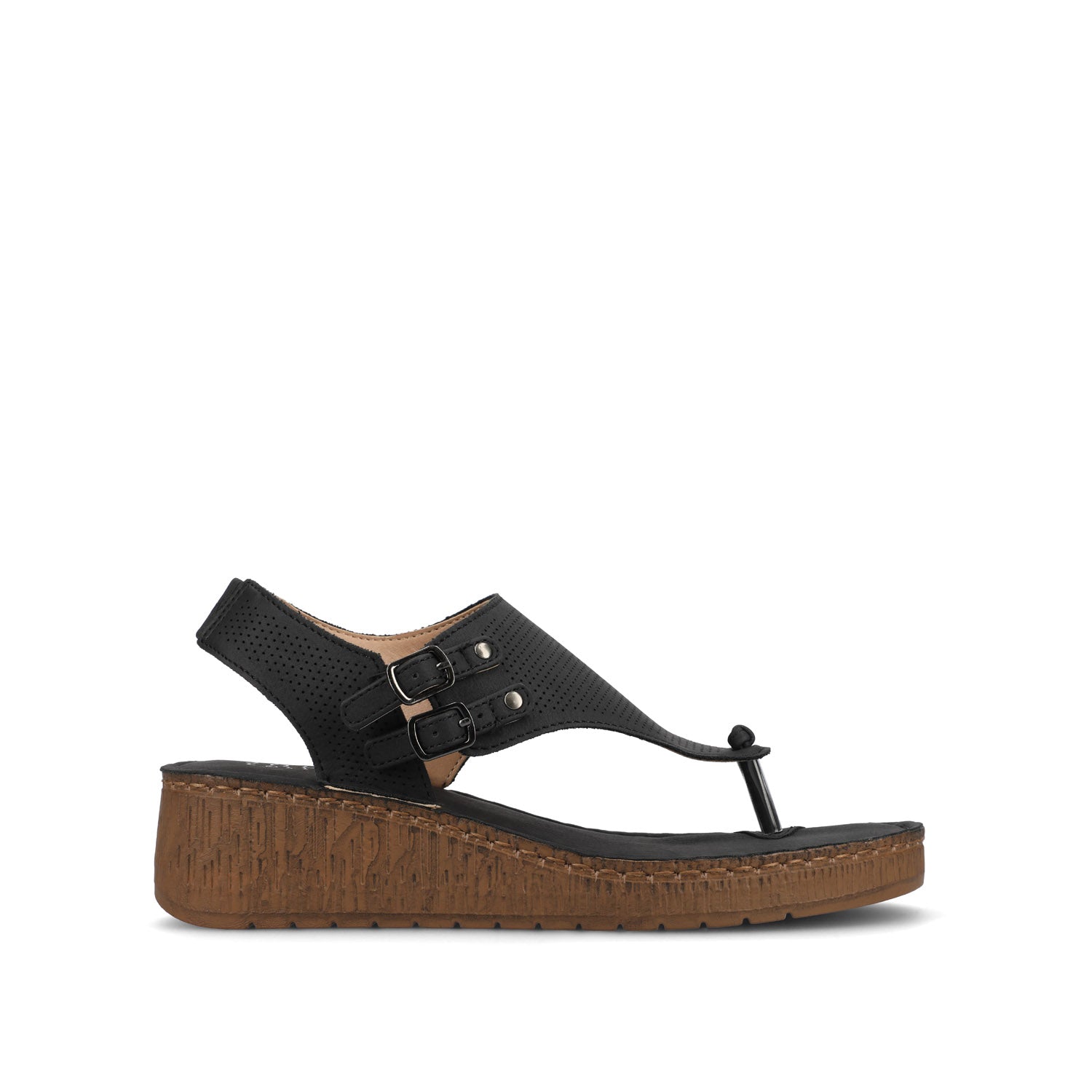 MCKELL WEDGE HEEL SANDALS IN VEGAN LEATHER