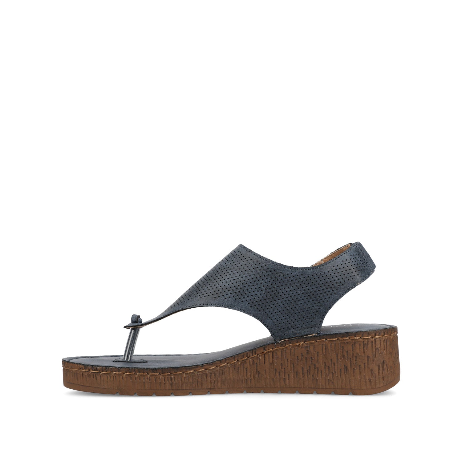 MCKELL WEDGE HEEL SANDALS IN VEGAN LEATHER - Blue