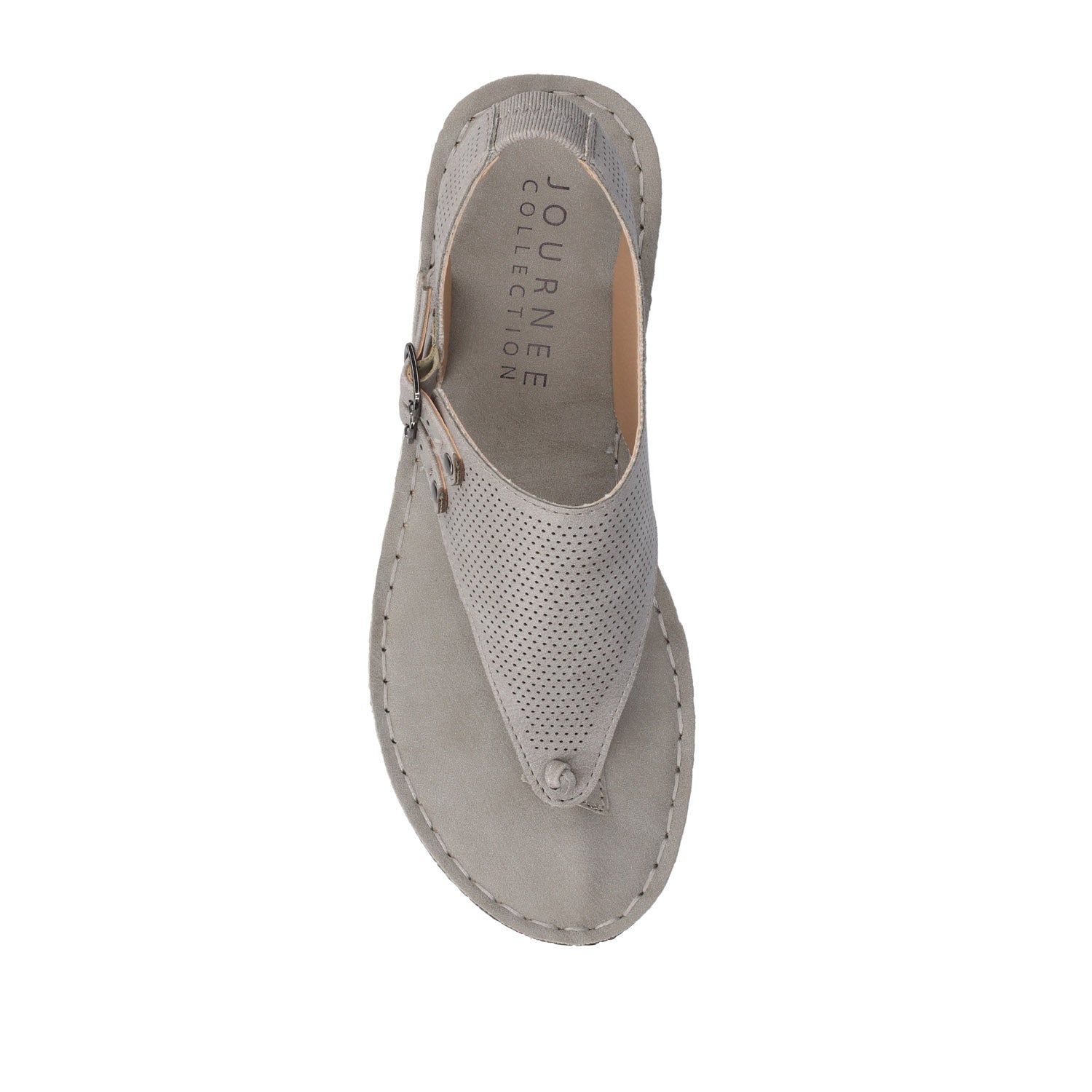 MCKELL WEDGE HEEL SANDALS IN VEGAN LEATHER - Grey