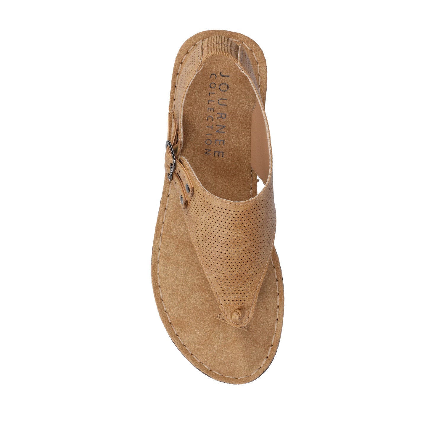 MCKELL WEDGE HEEL SANDALS IN VEGAN LEATHER - Tan