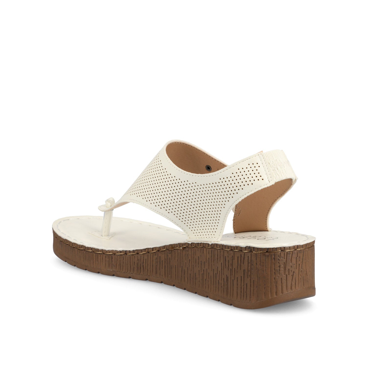 MCKELL WEDGE HEEL SANDALS IN VEGAN LEATHER - White