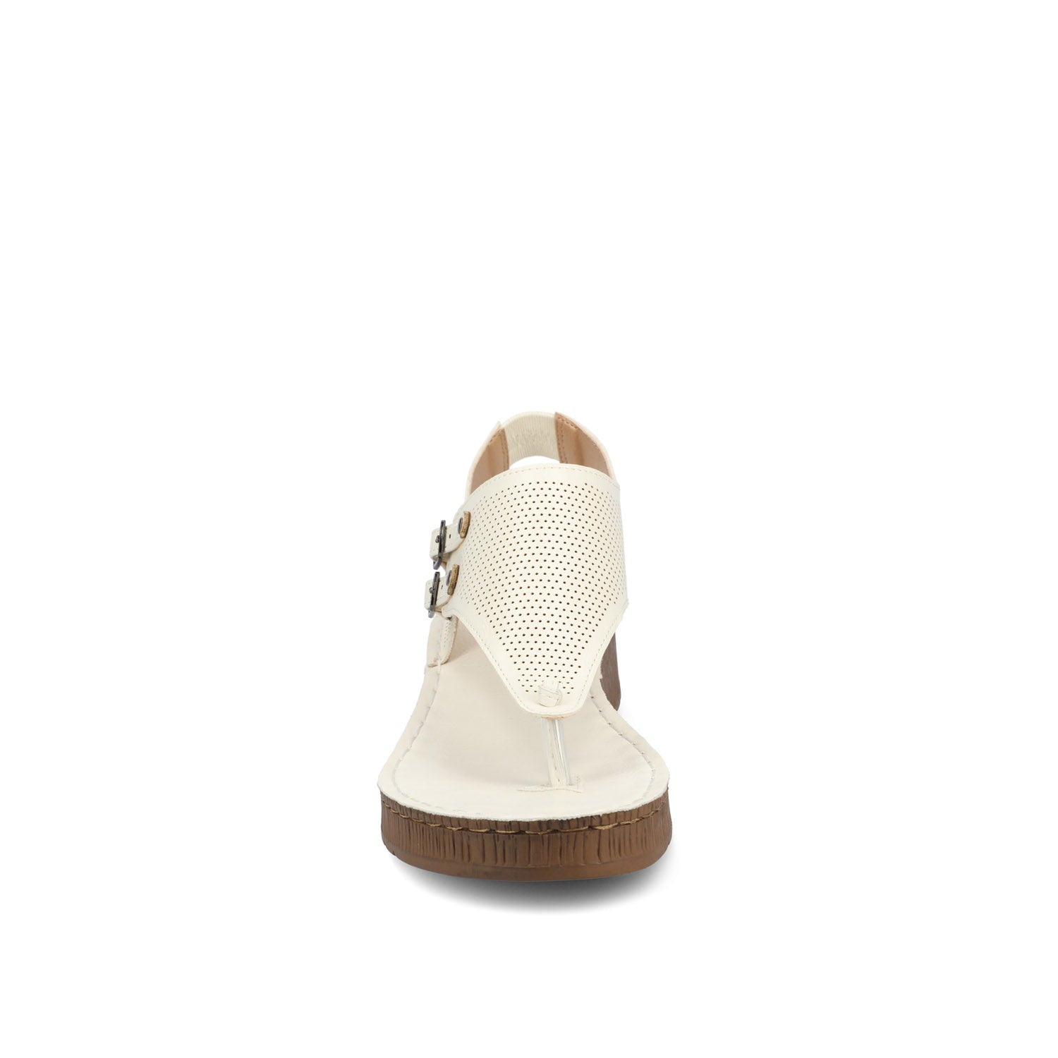MCKELL WEDGE HEEL SANDALS IN VEGAN LEATHER - White