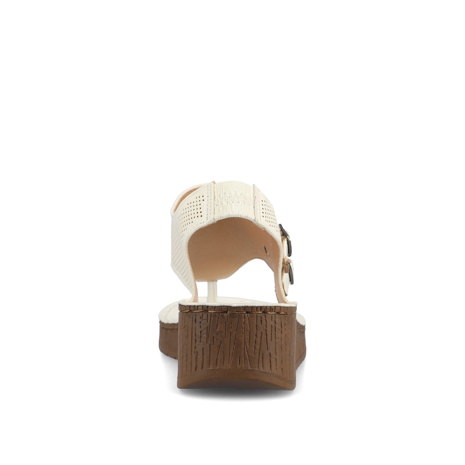 MCKELL WEDGE HEEL SANDALS IN VEGAN LEATHER - White