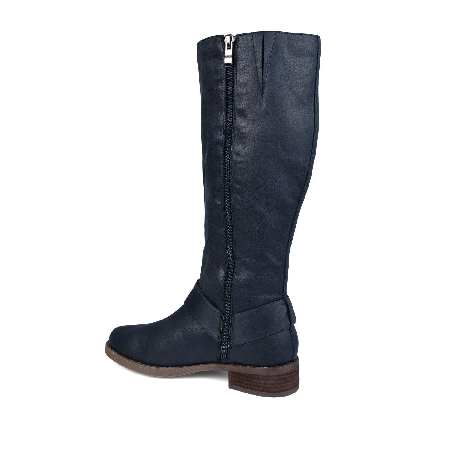 MEG RIDING BOOTS IN WIDE CALF - Navy PU