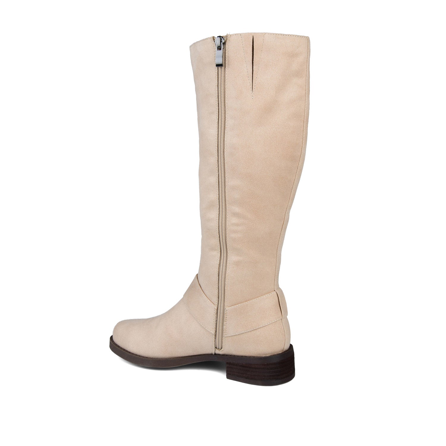 MEG RIDING BOOTS IN WIDE CALF - Stone PU