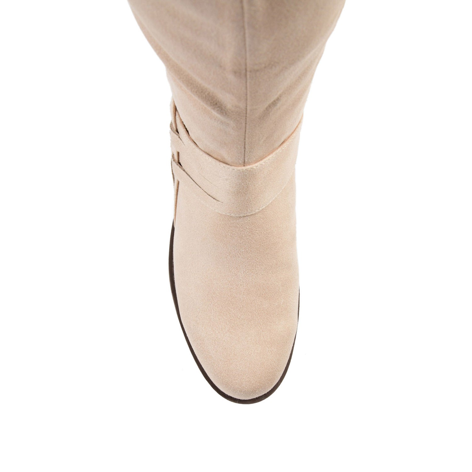 MEG RIDING BOOTS IN WIDE CALF - Stone PU
