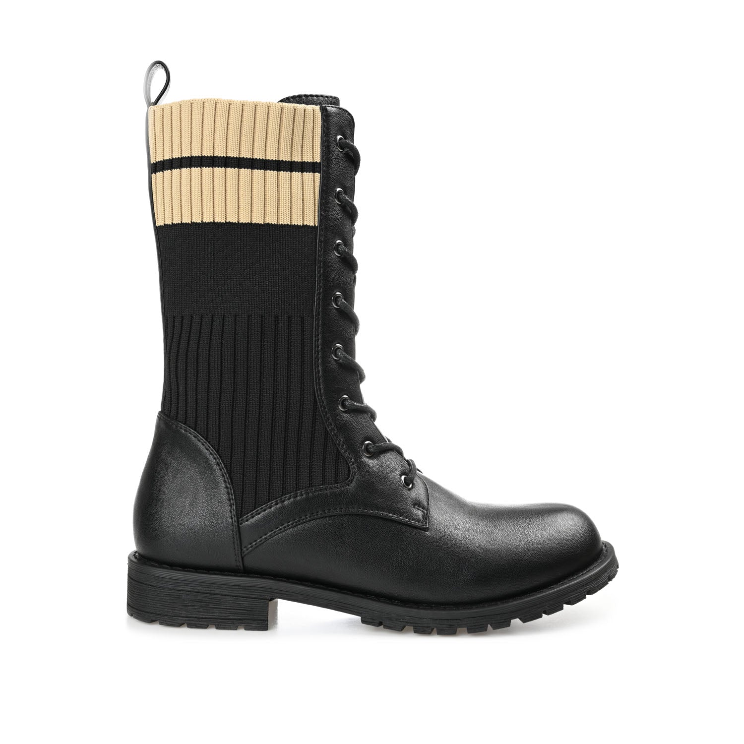 MELEI LACE UP BOOTS IN VEGAN LEATHER