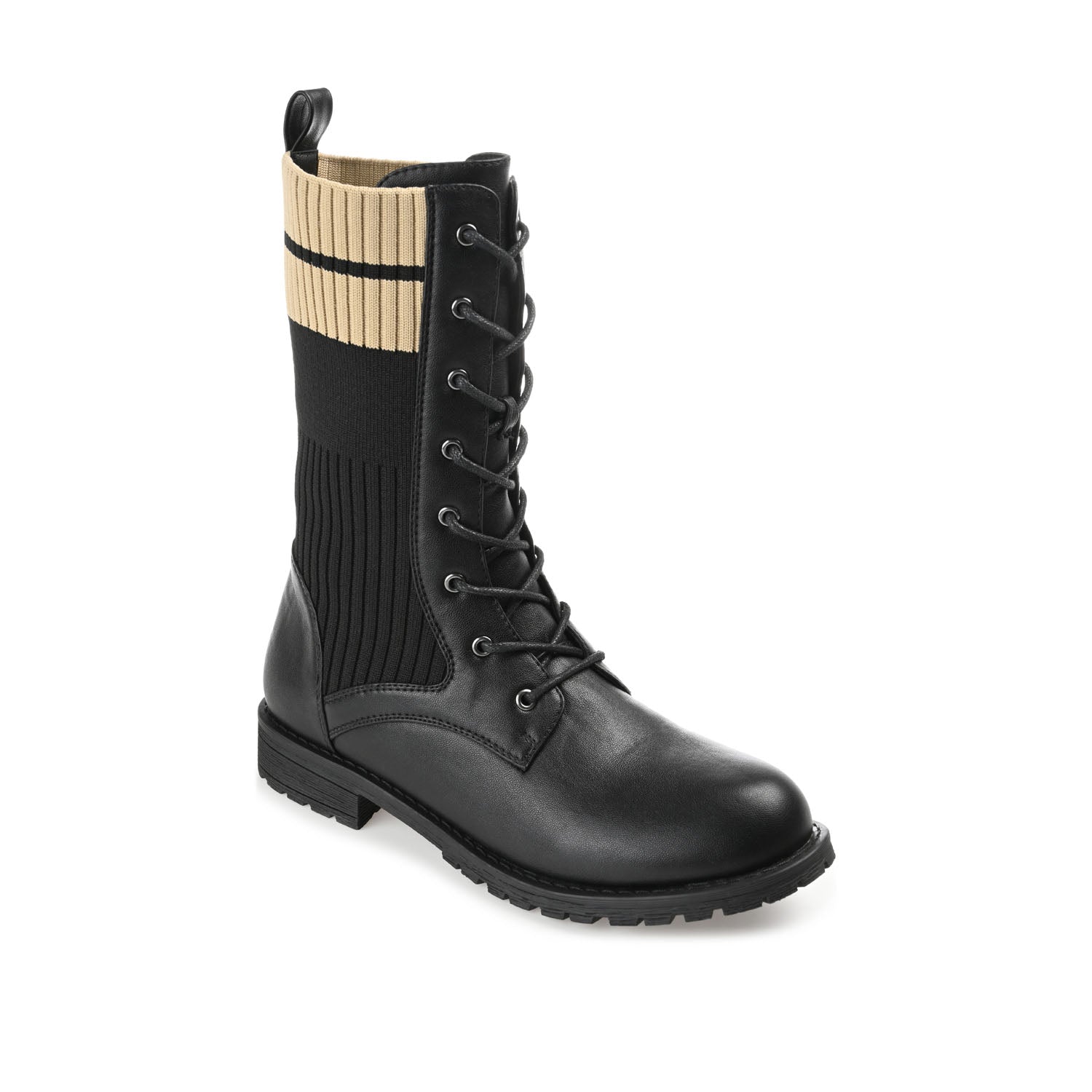 MELEI LACE UP BOOTS IN VEGAN LEATHER