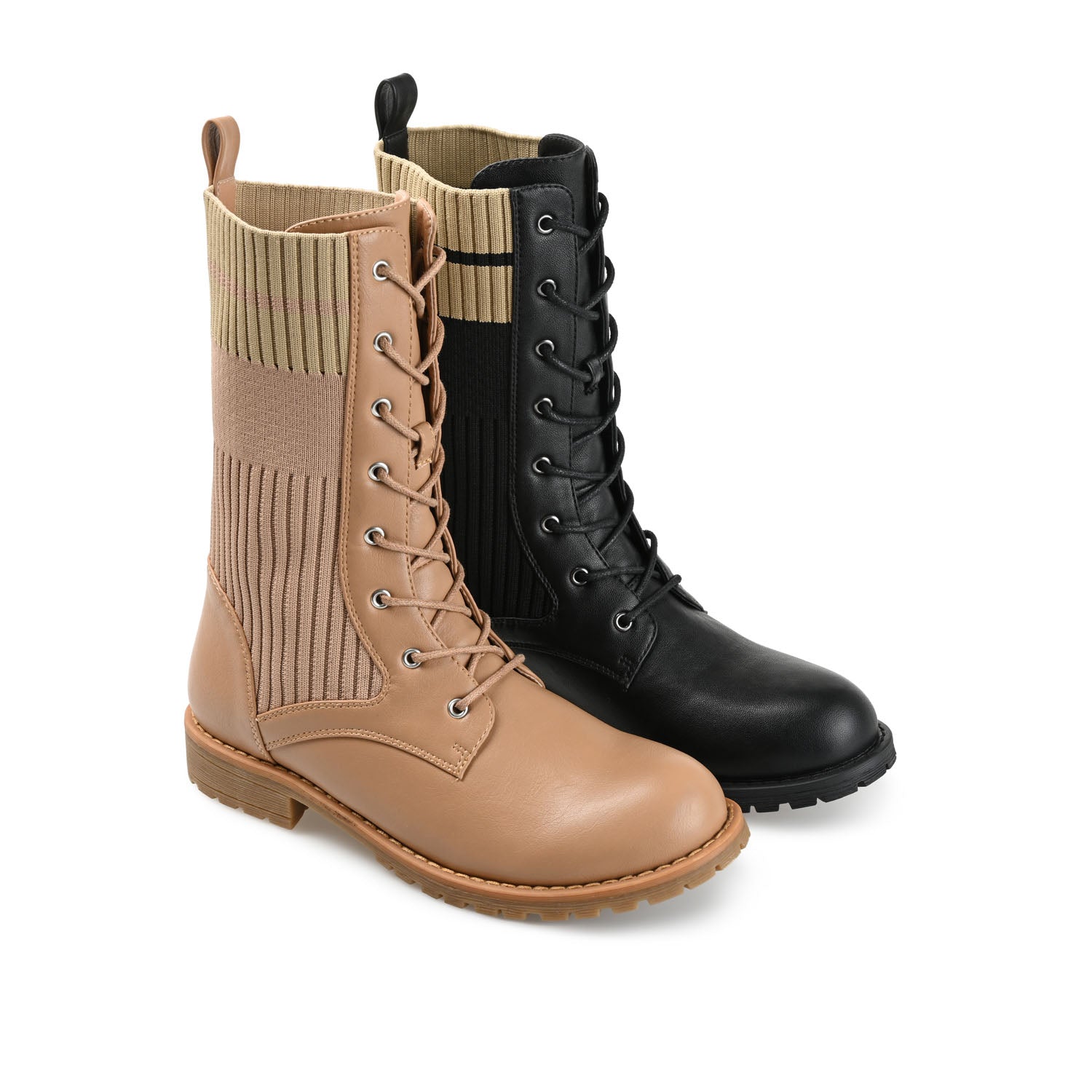 MELEI LACE UP BOOTS IN VEGAN LEATHER