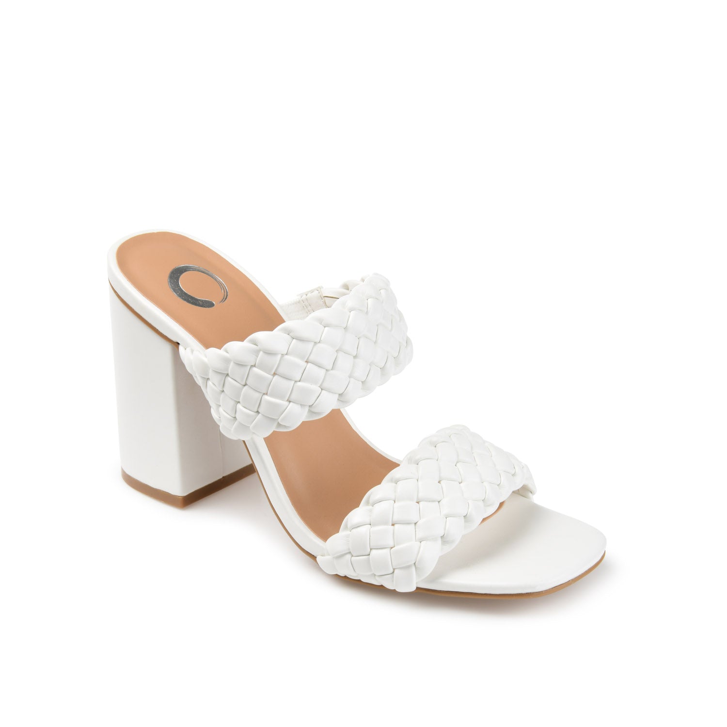 MELISSA MULE BLOCK HEELS IN VEGAN LEATHER - White