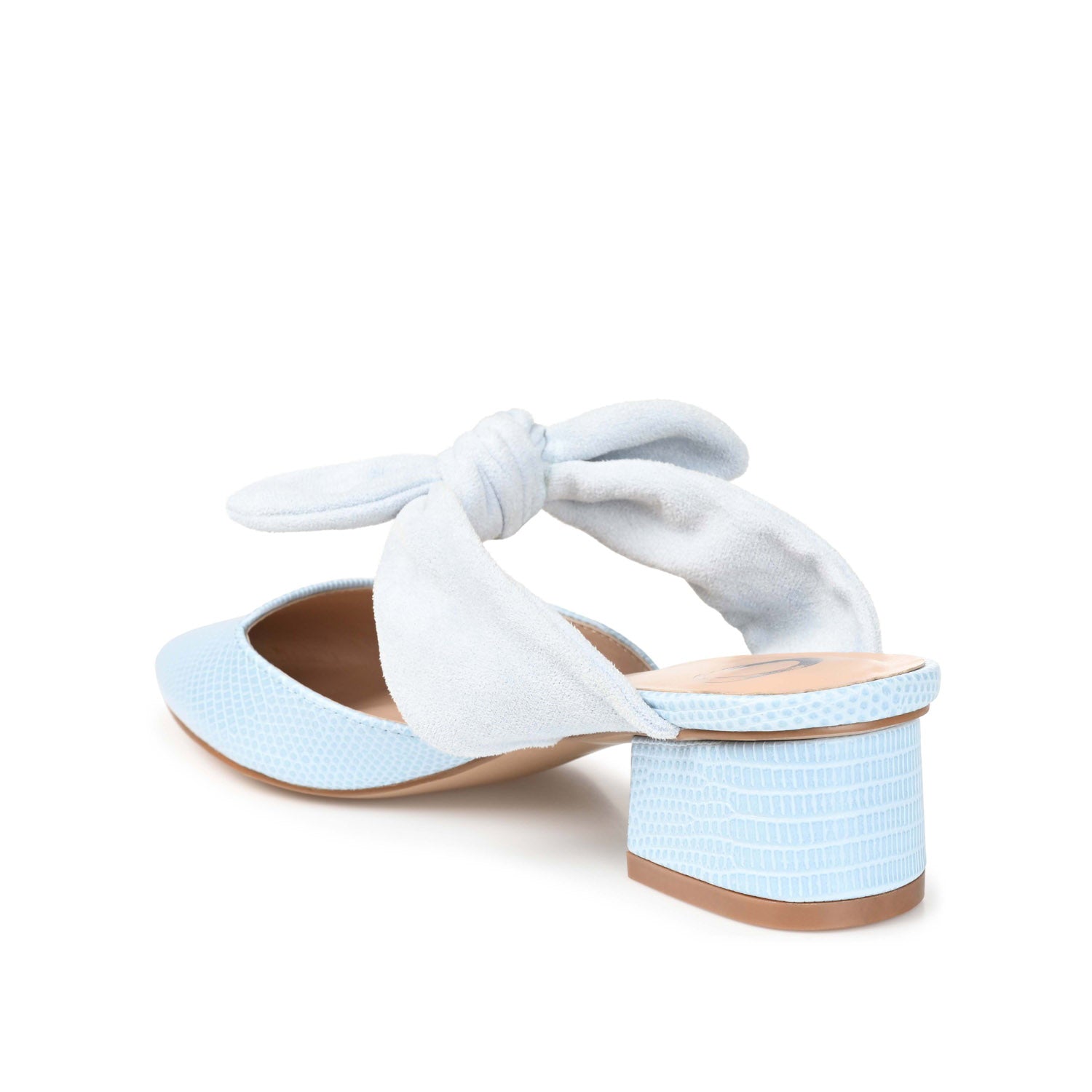 MELORA LOW BLOCK HEELS IN VEGAN LEATHER - Blue