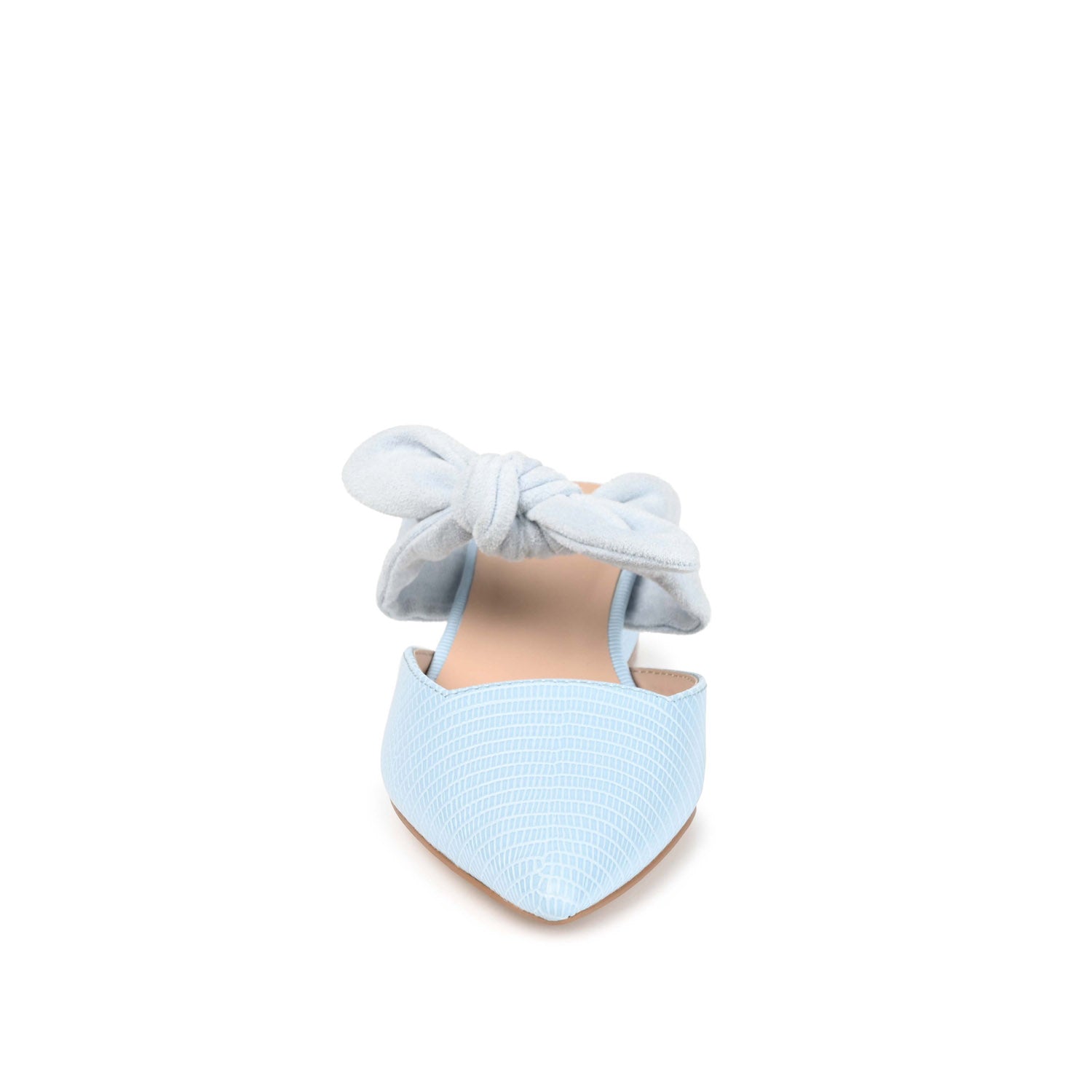 MELORA LOW BLOCK HEELS IN VEGAN LEATHER - Blue