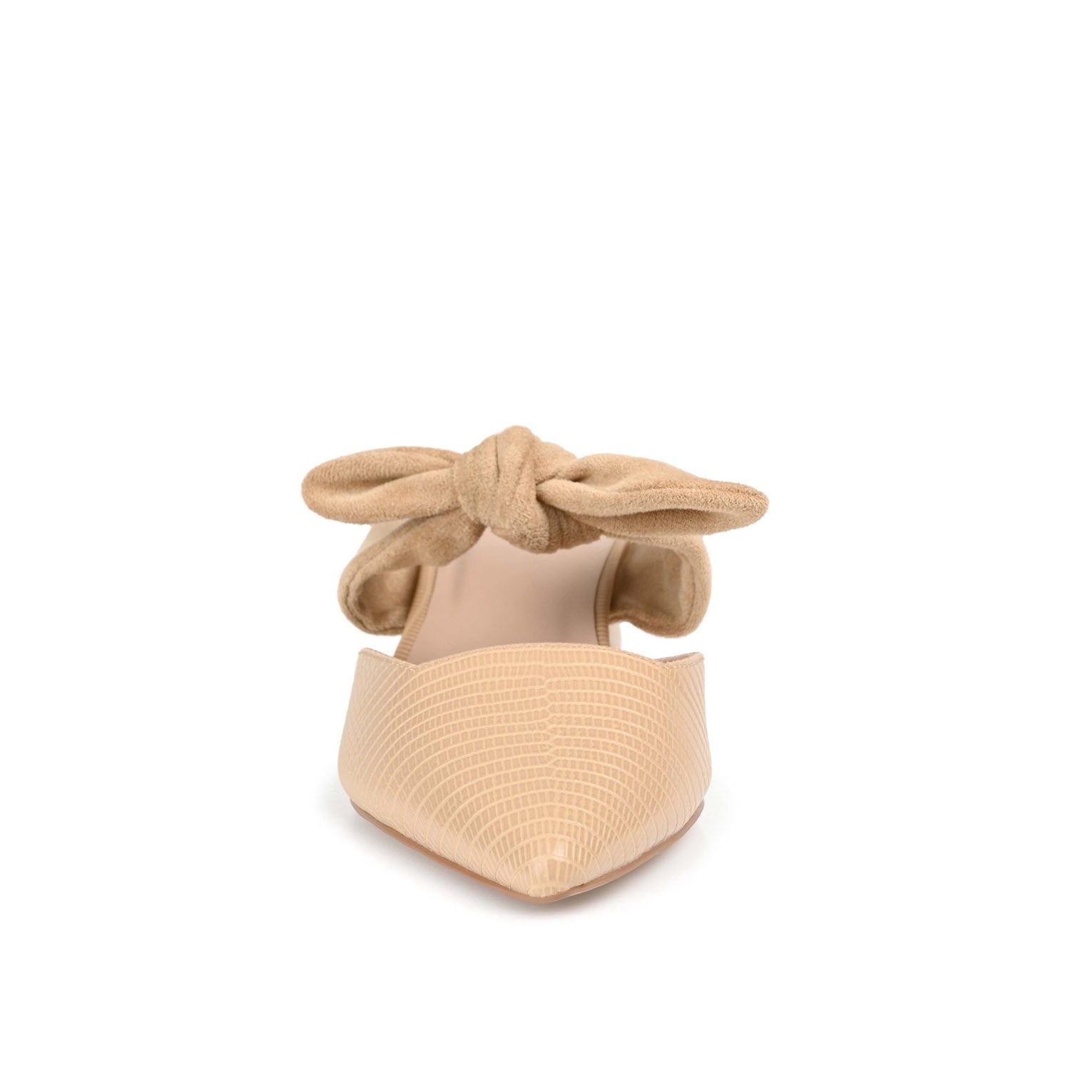 MELORA LOW BLOCK HEELS IN VEGAN LEATHER - Tan