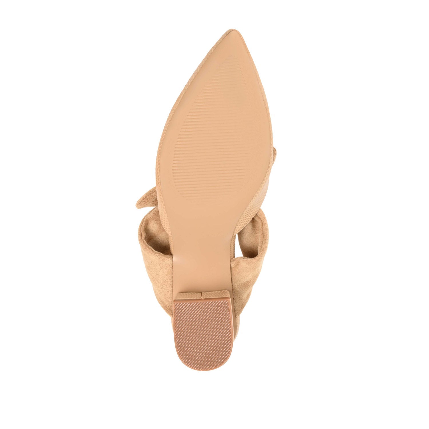 MELORA LOW BLOCK HEELS IN VEGAN LEATHER - Tan