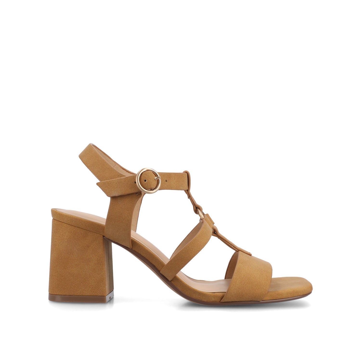 MERISOL ANKLE STRAP HEELS - Brown