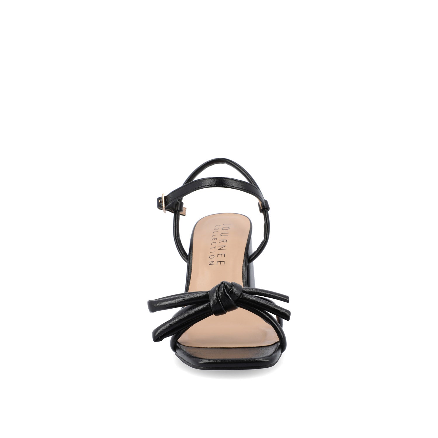 MERYL STRAPPY BLOCK HEELS IN FABRIC