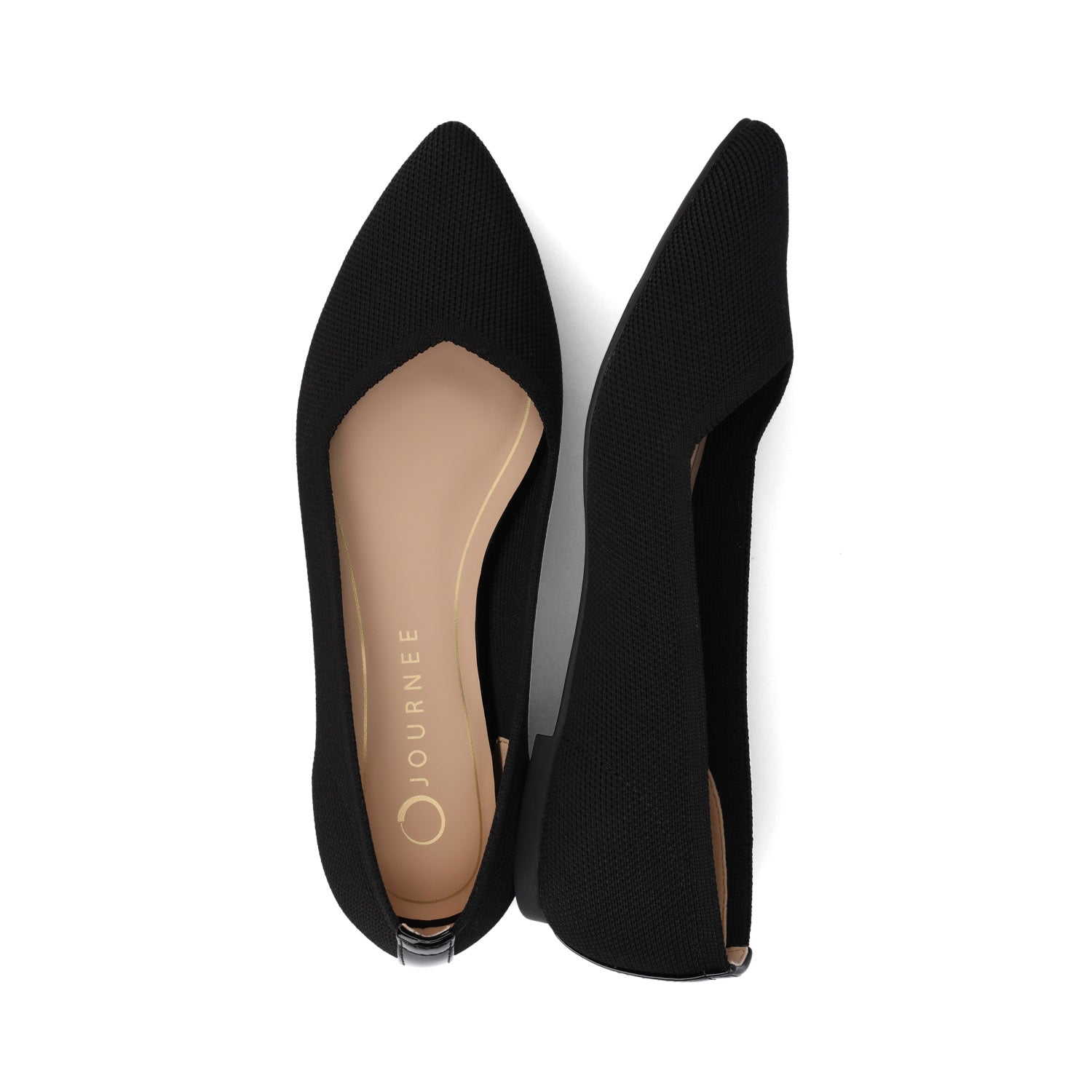 MINNAH BALLET FLATS IN KNIT FABRIC - Black Knit