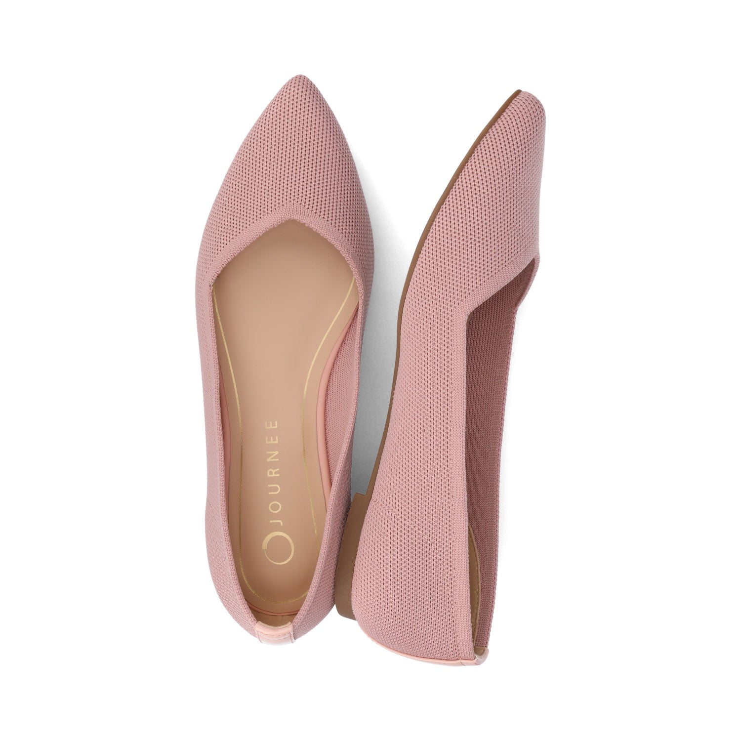 MINNAH BALLET FLATS IN KNIT FABRIC - Pink Knit