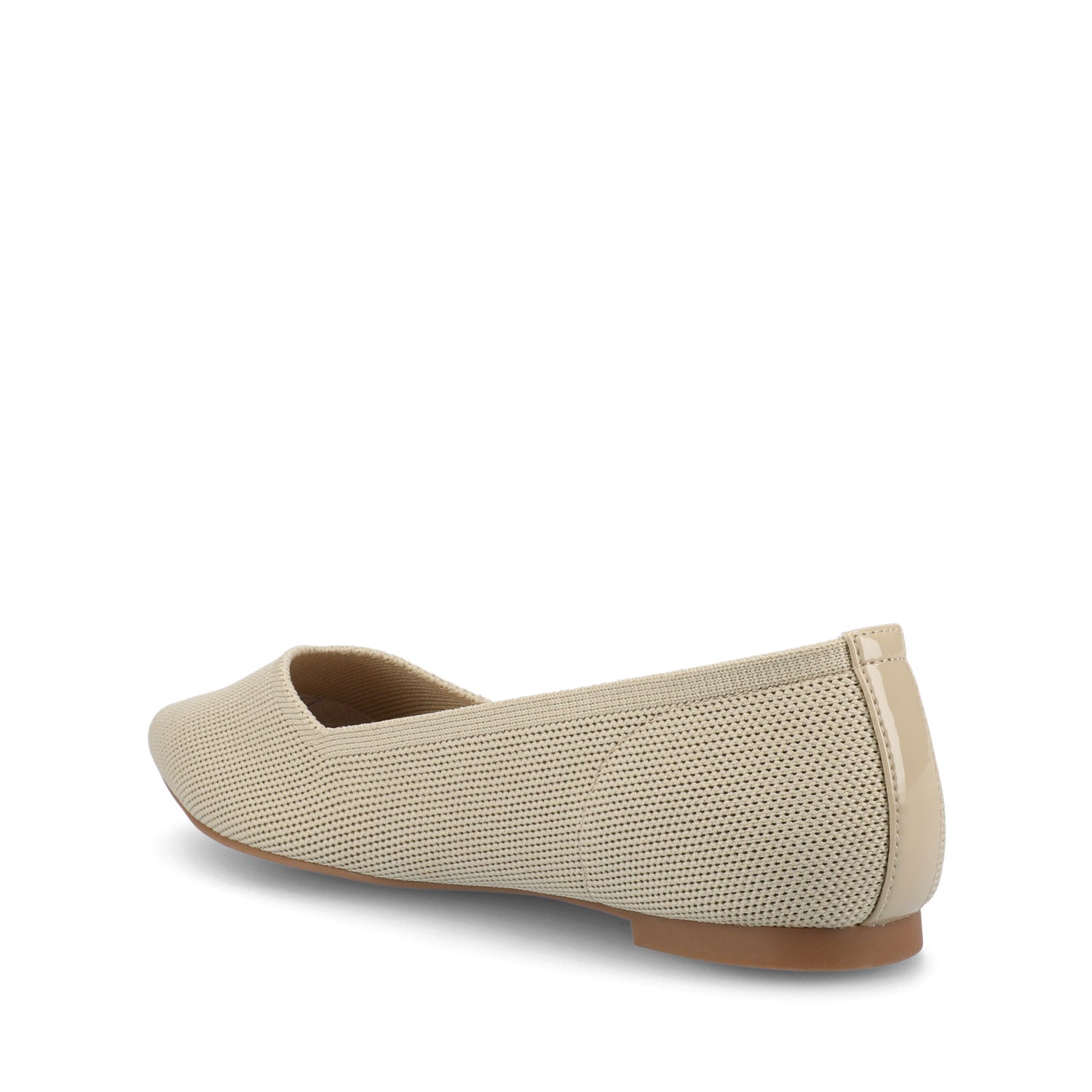 MINNAH BALLET FLATS IN KNIT FABRIC - Taupe Knit