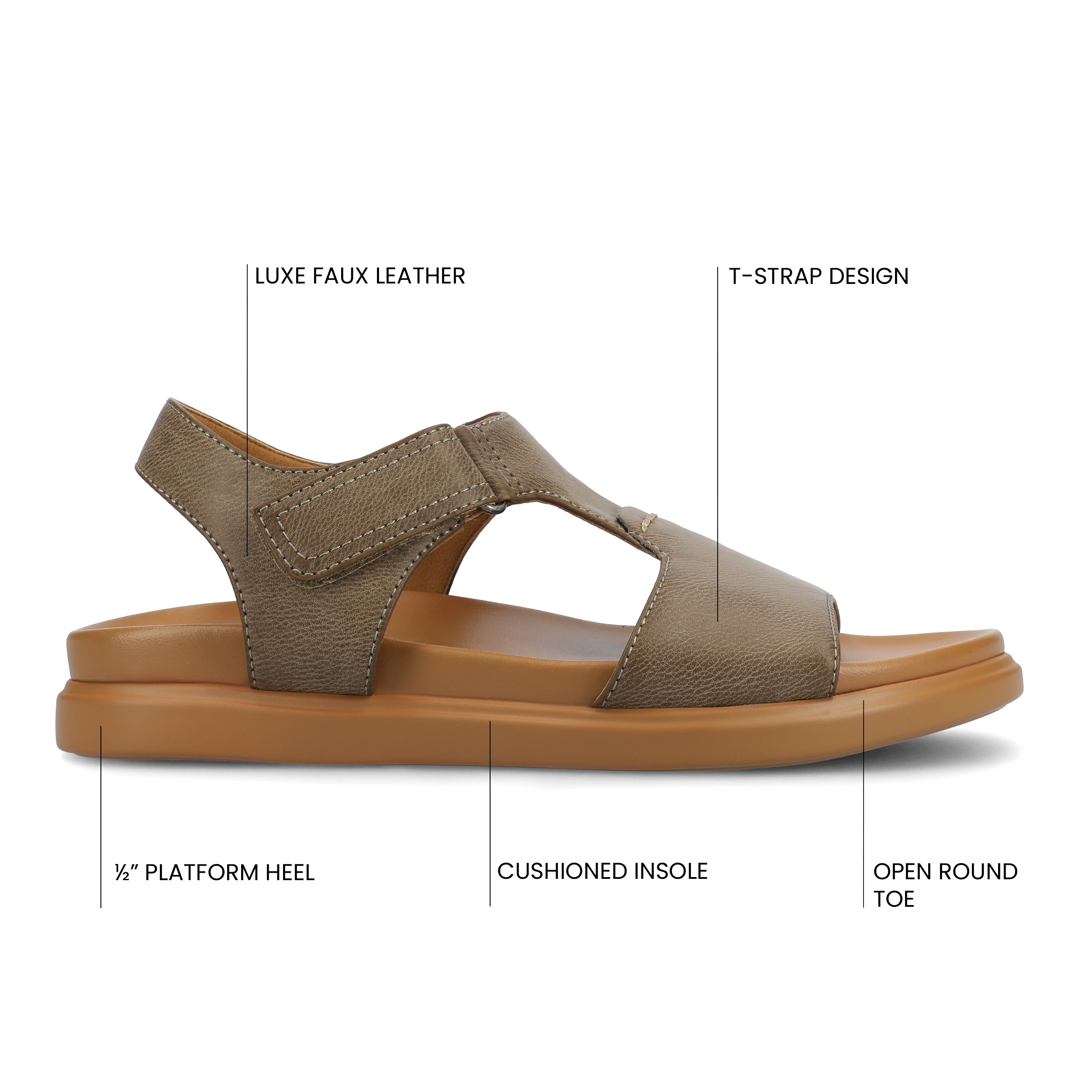 MIRA T-STRAP SANDALS