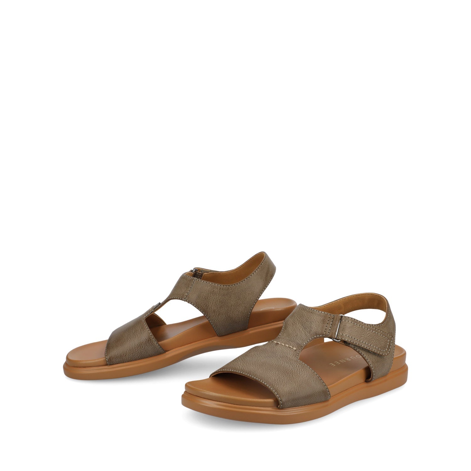 MIRA T-STRAP SANDALS - Grey