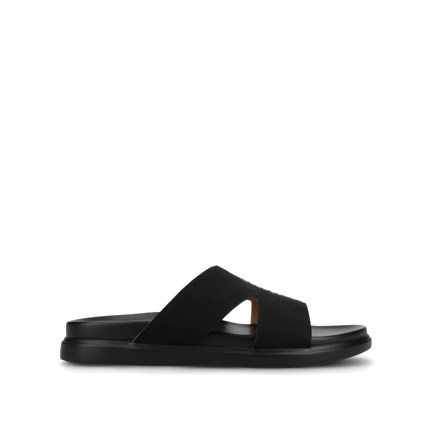 MISEY SINGLE BAND SLIP ON SANDALS - Black