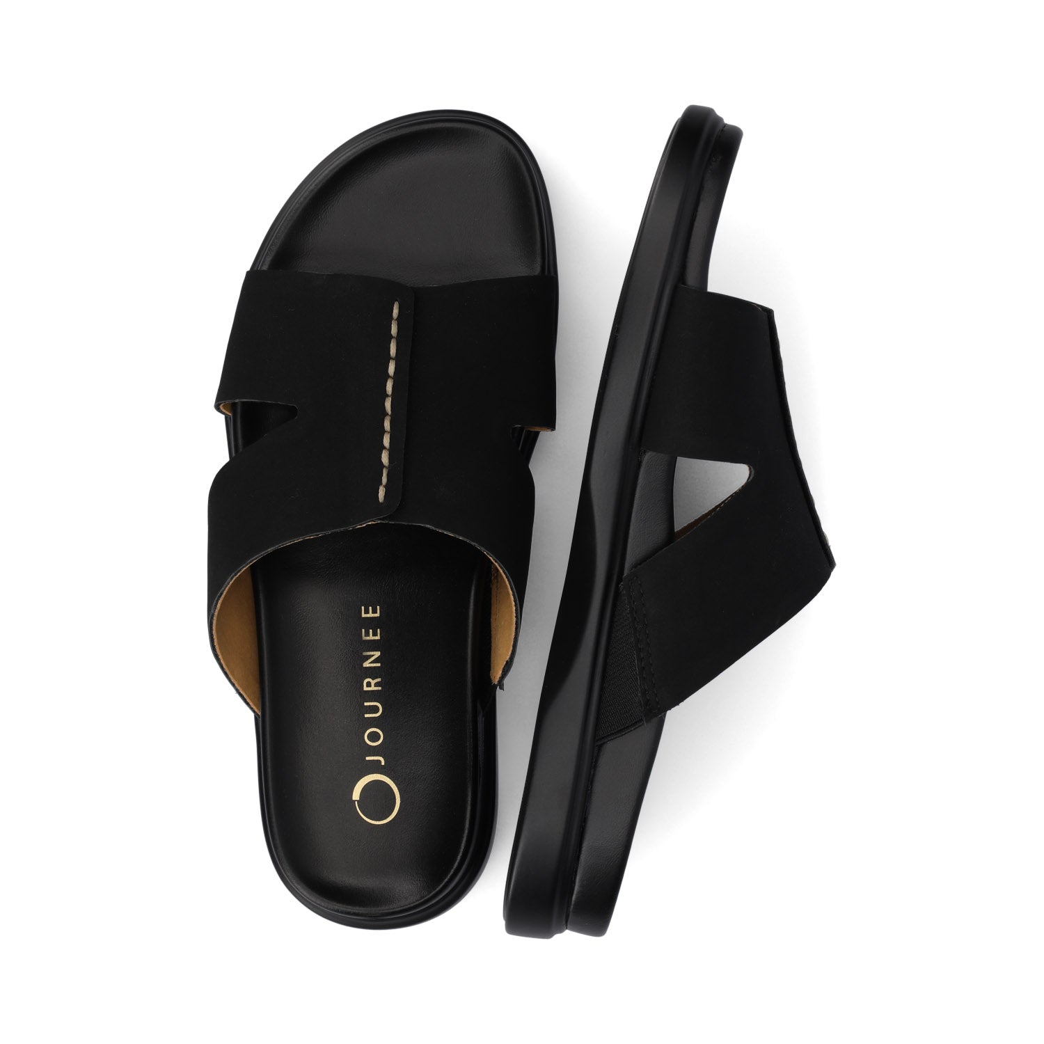 MISEY SINGLE BAND SLIP ON SANDALS - Black