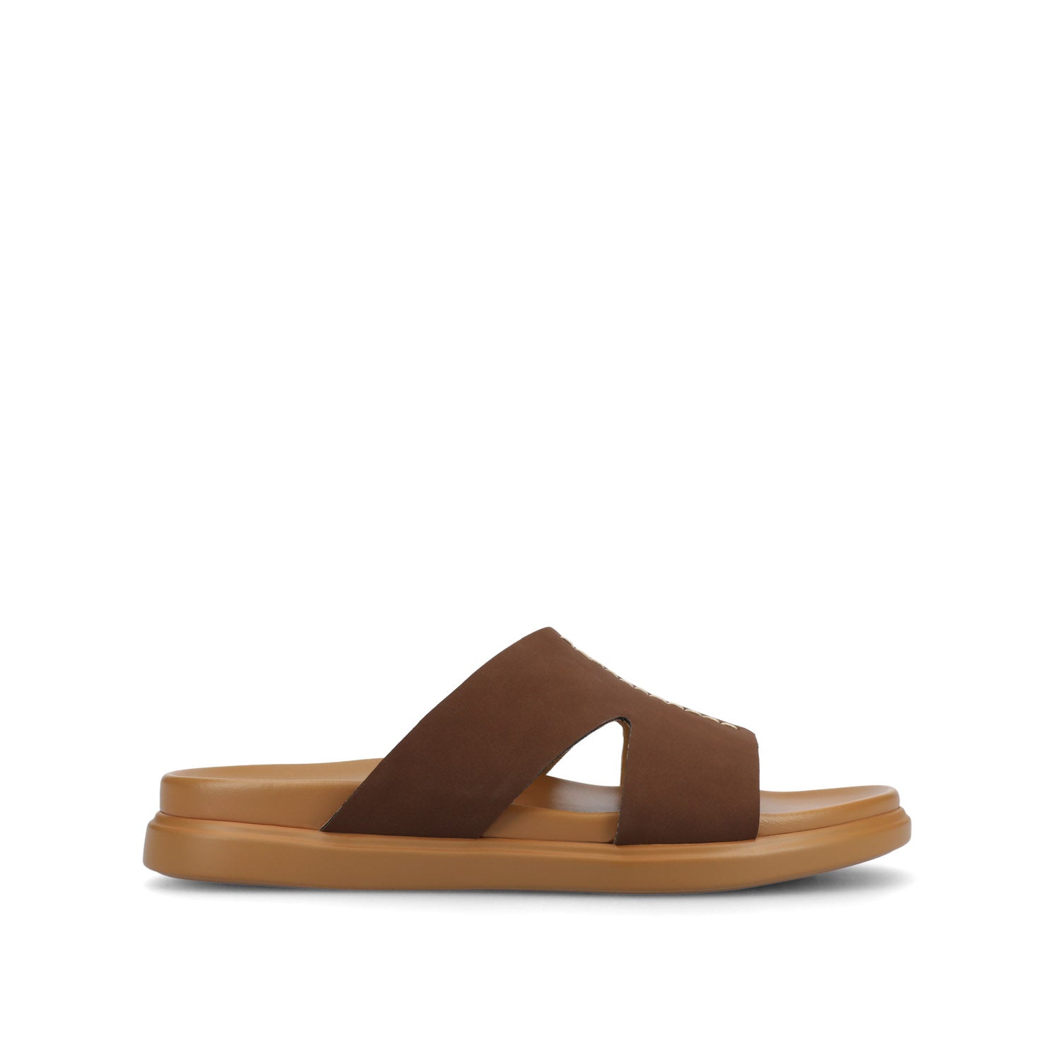 MISEY SINGLE BAND SLIP ON SANDALS - Brown