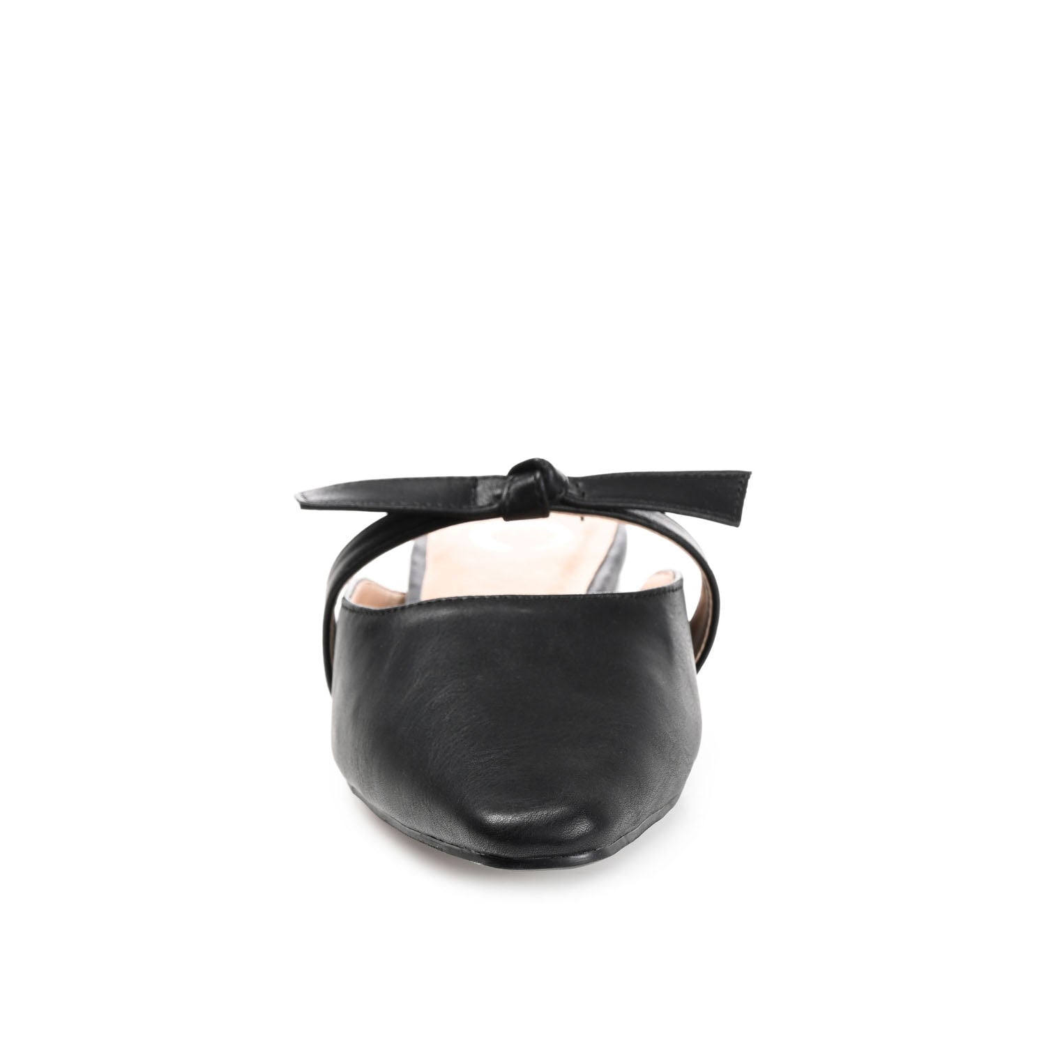 MISSIE MULED FLATS IN VEGAN LEATHER - Black