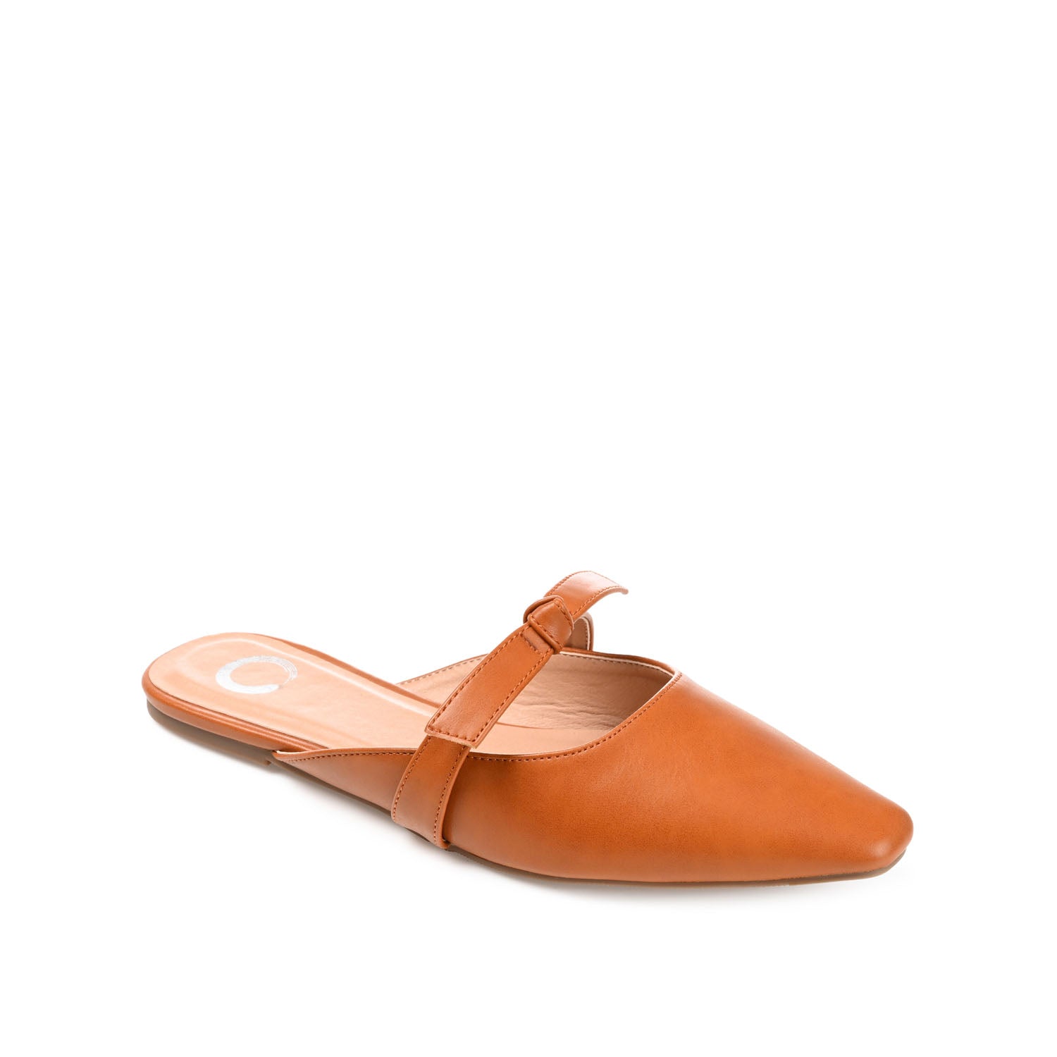 MISSIE MULED FLATS IN VEGAN LEATHER - Rust