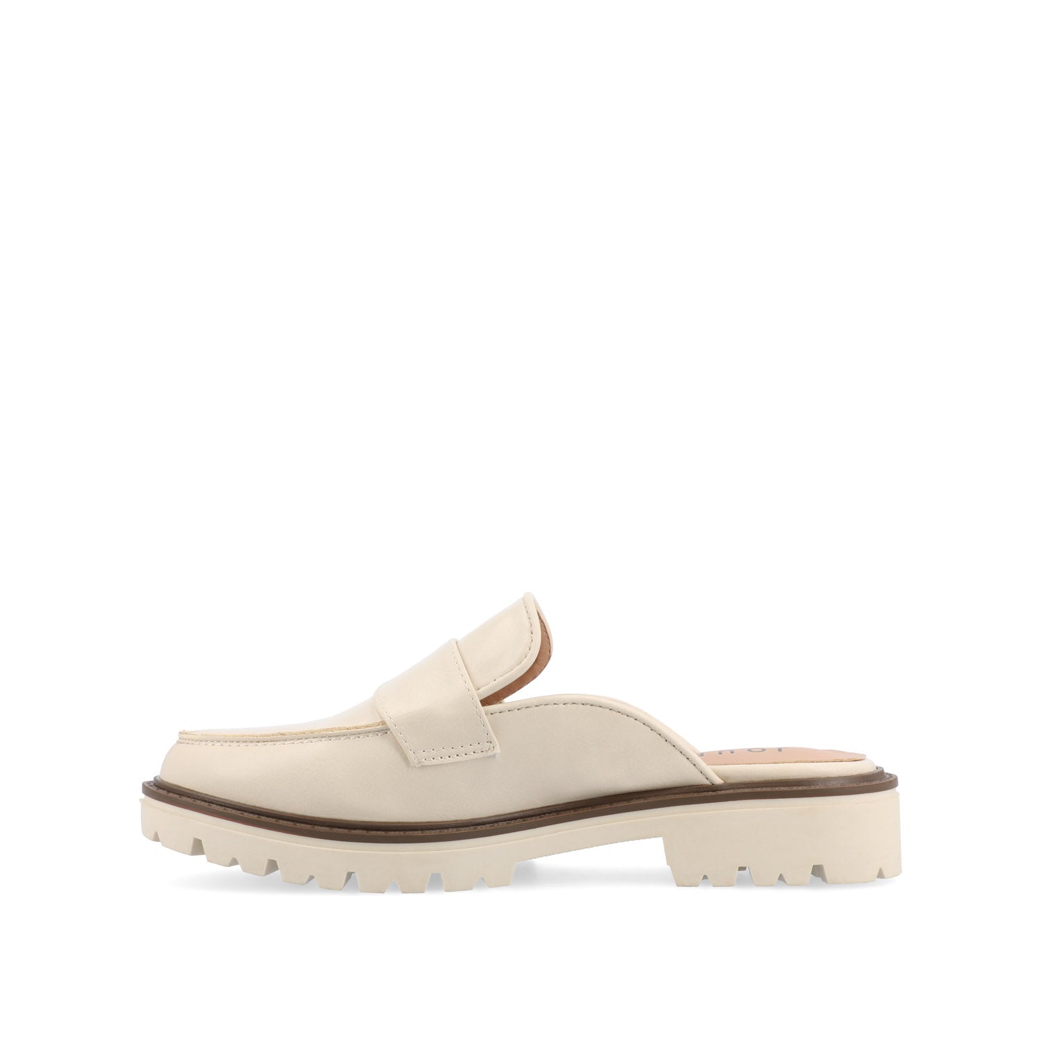 MIYCAH MULED LOAFER FLATS IN FAUX SUEDE - Beige