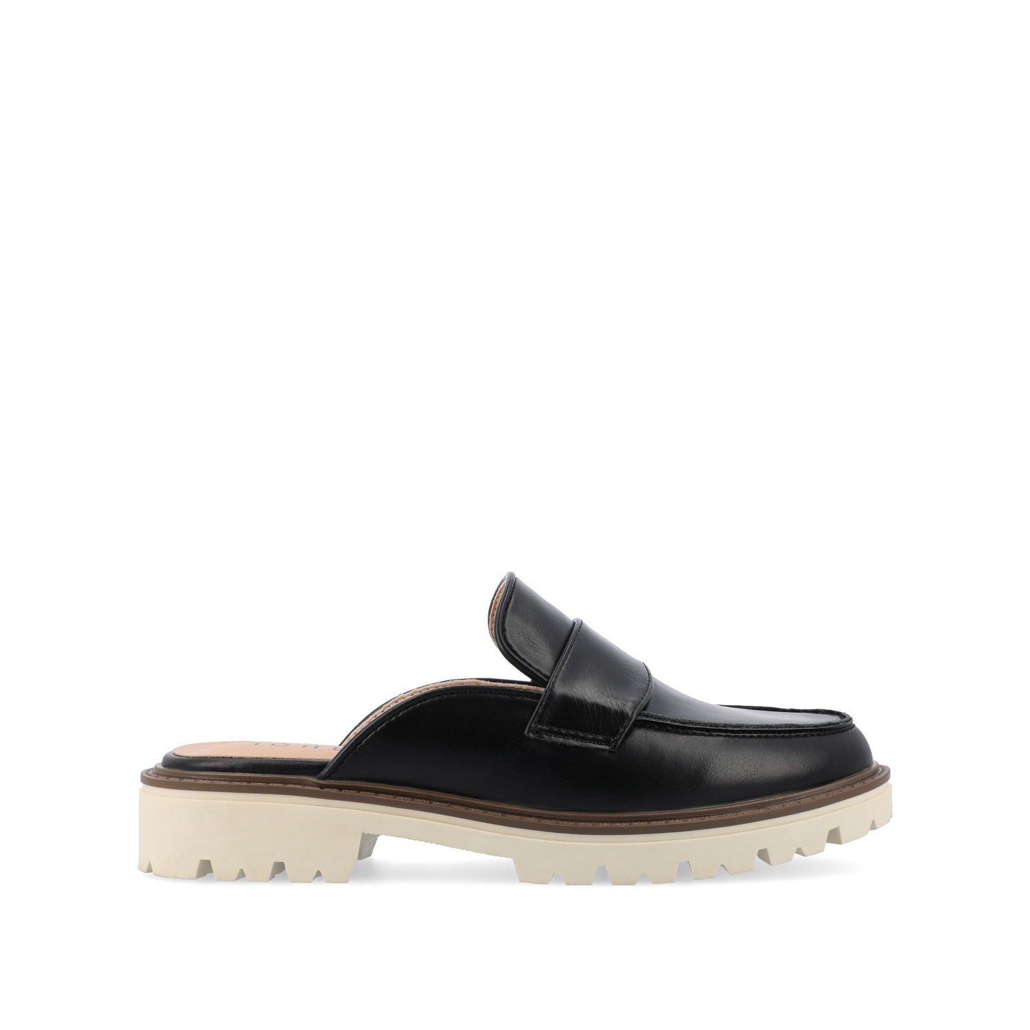 MIYCAH MULED LOAFER FLATS IN FAUX SUEDE - Black