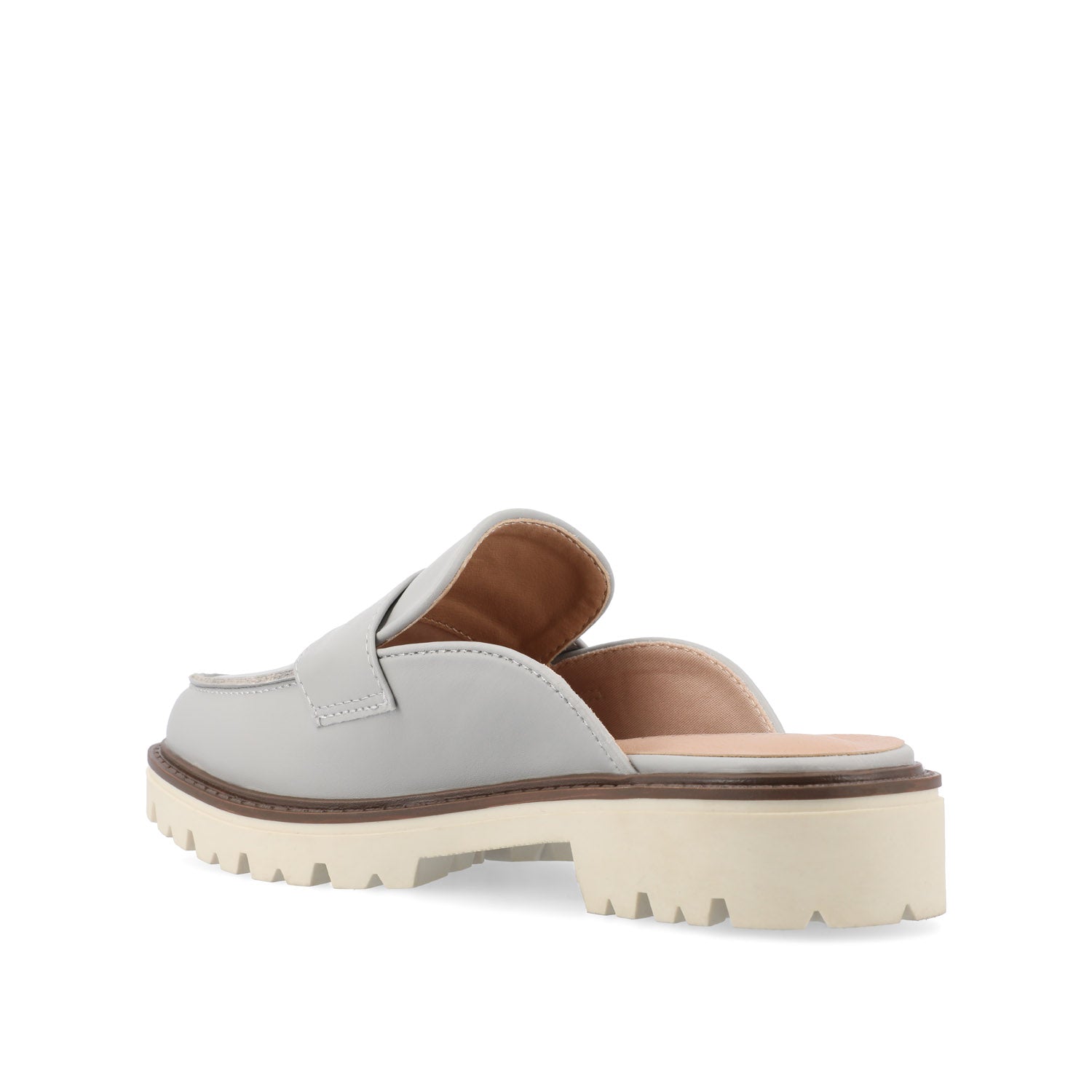 MIYCAH MULED LOAFER FLATS IN FAUX SUEDE - Grey