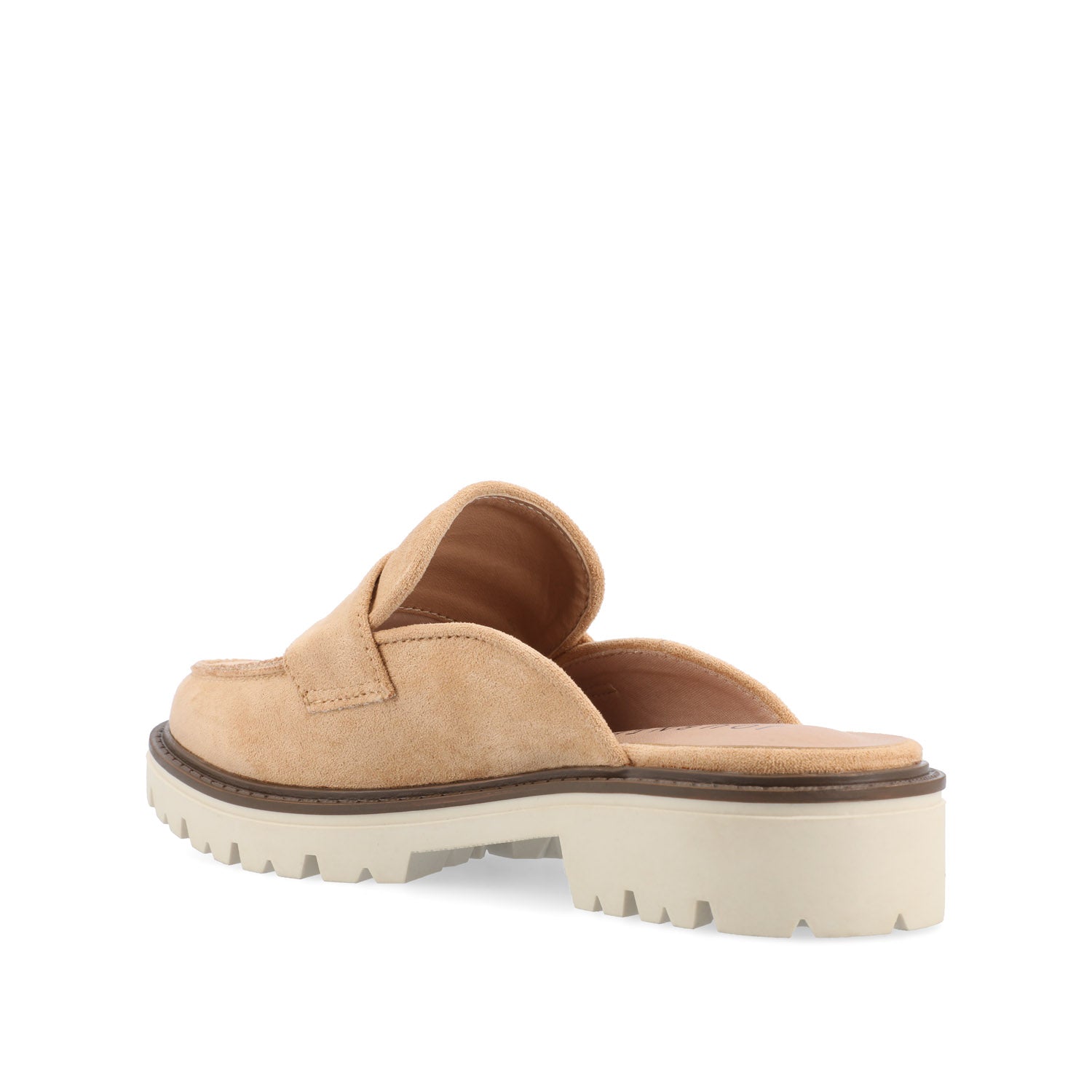 MIYCAH MULED LOAFER FLATS IN FAUX SUEDE - Tan