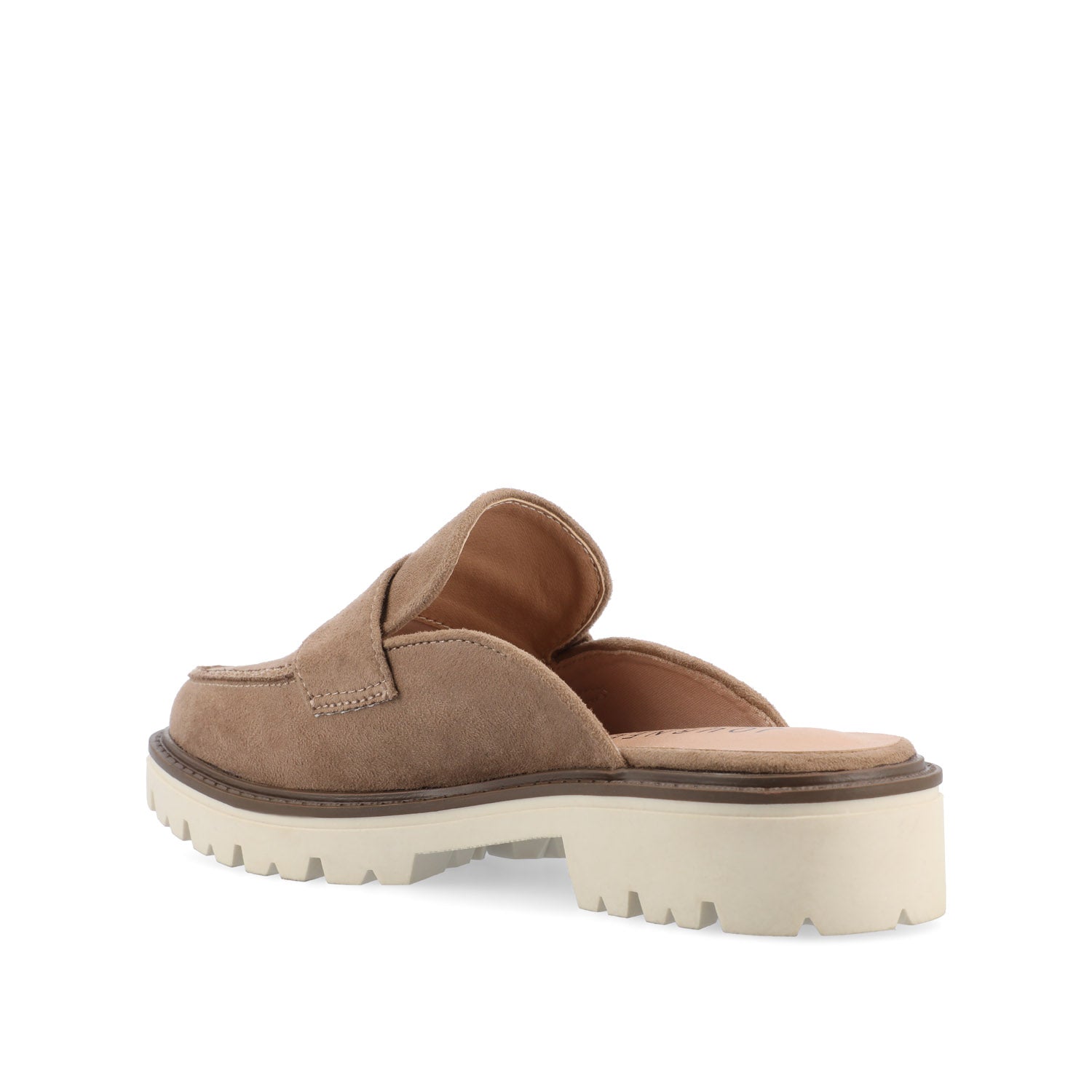 MIYCAH MULED LOAFER FLATS IN FAUX SUEDE - Taupe