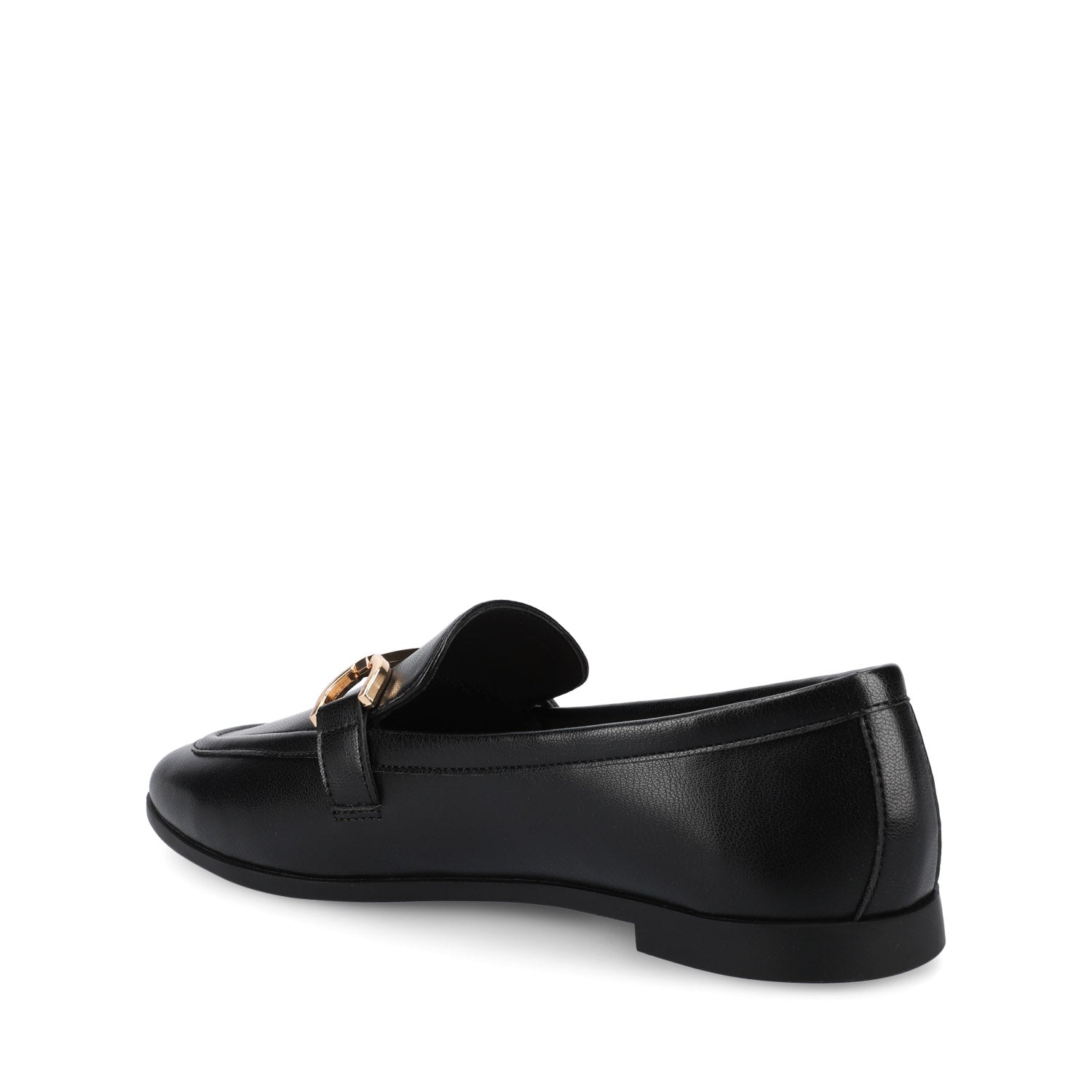 MIZZA LOAFER FLATS IN VEGAN LEATHER - Black PU
