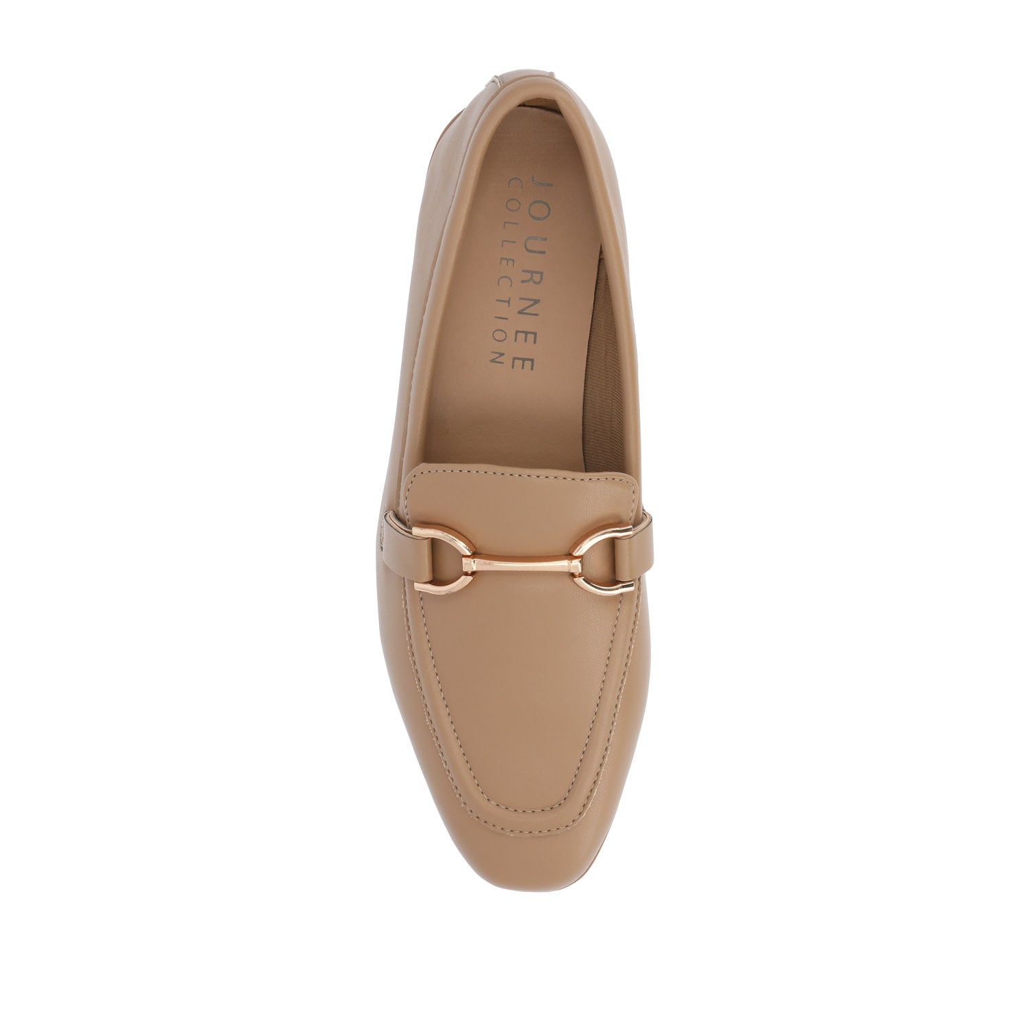MIZZA LOAFER FLATS IN VEGAN LEATHER - Mocha PU