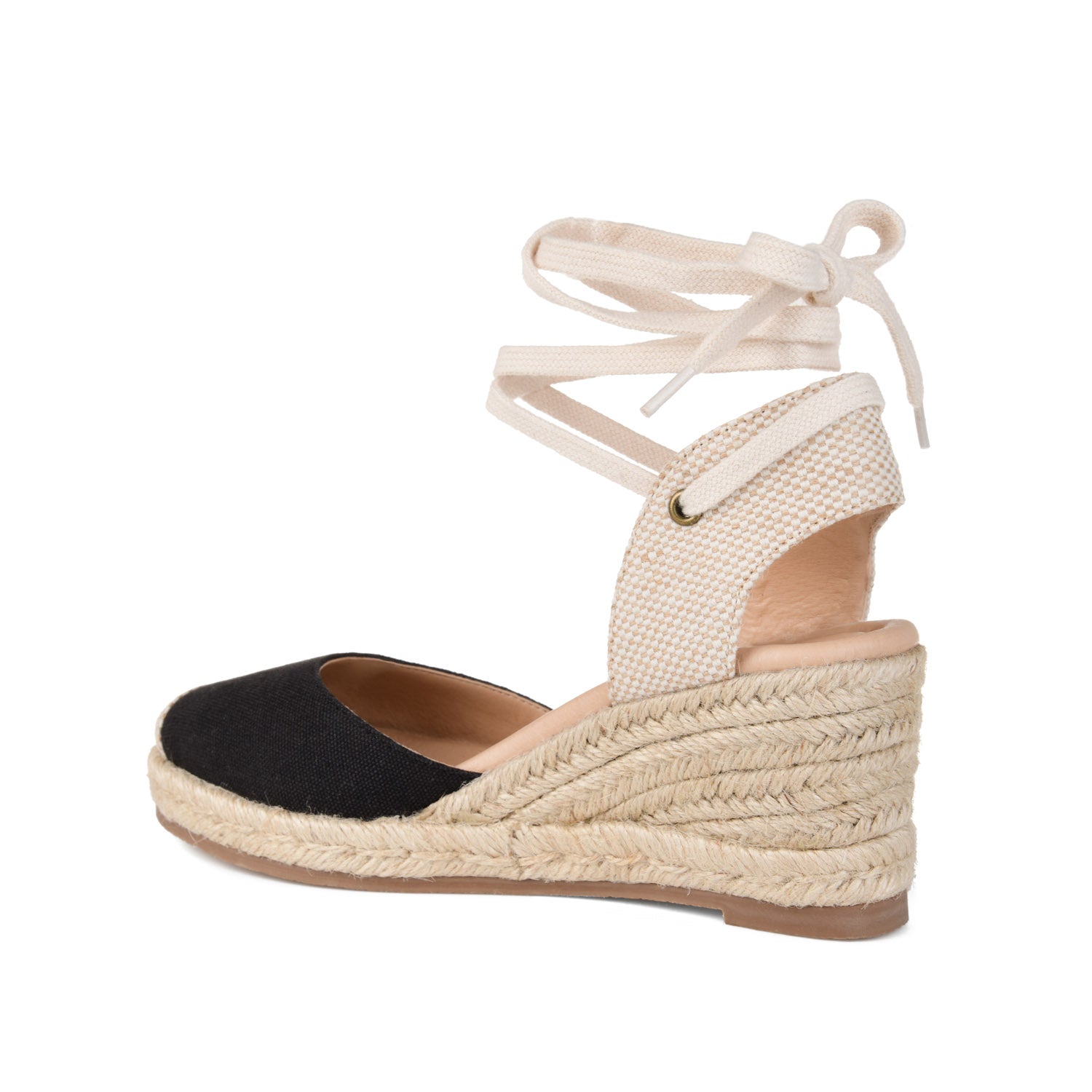 MONTE ESPADRILLE WEDGE SANDALS IN CANVAS - Black Fabric